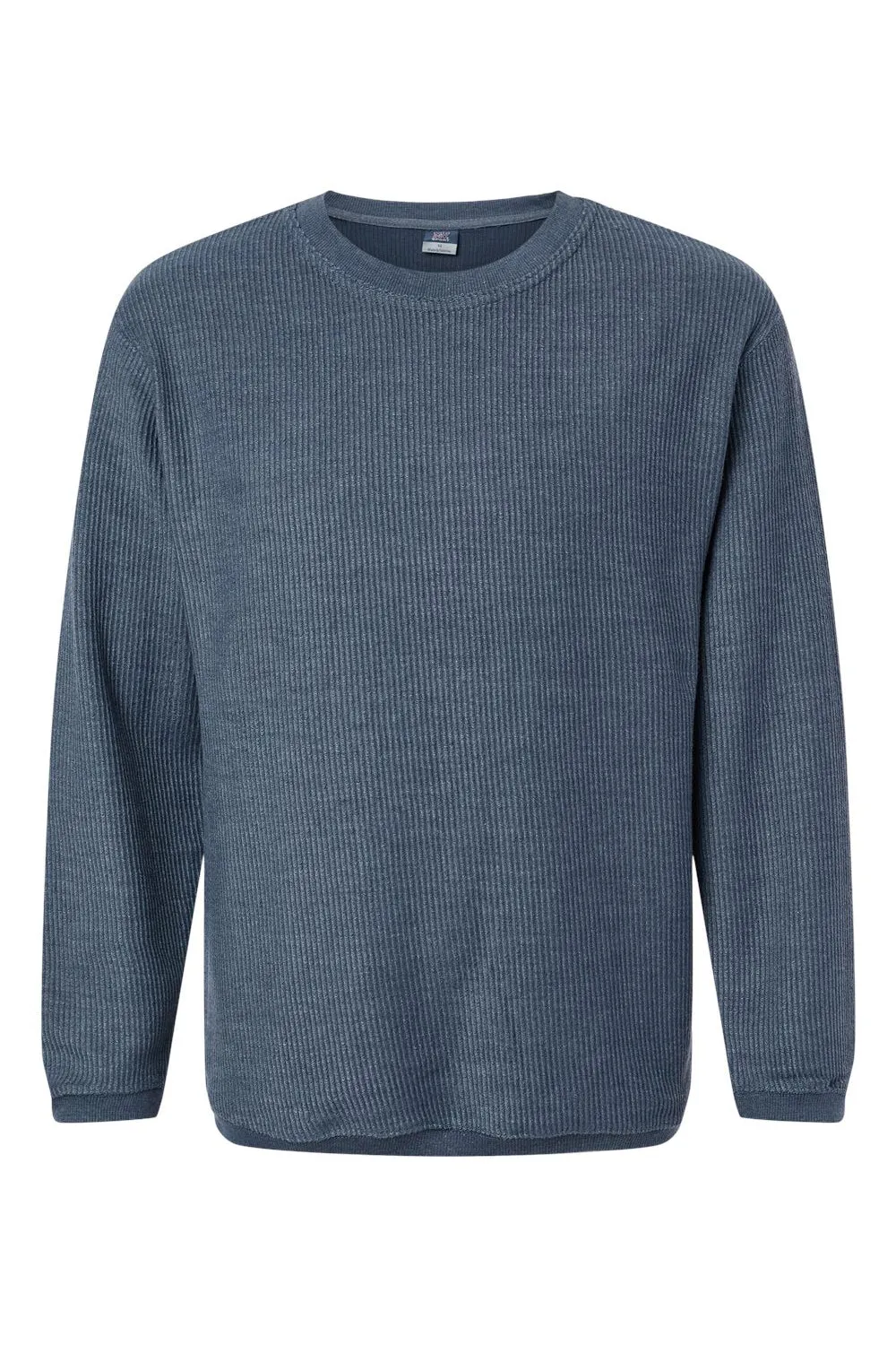 MV Sport Mens Corded Crewneck Sweatshirt - Navy Blue