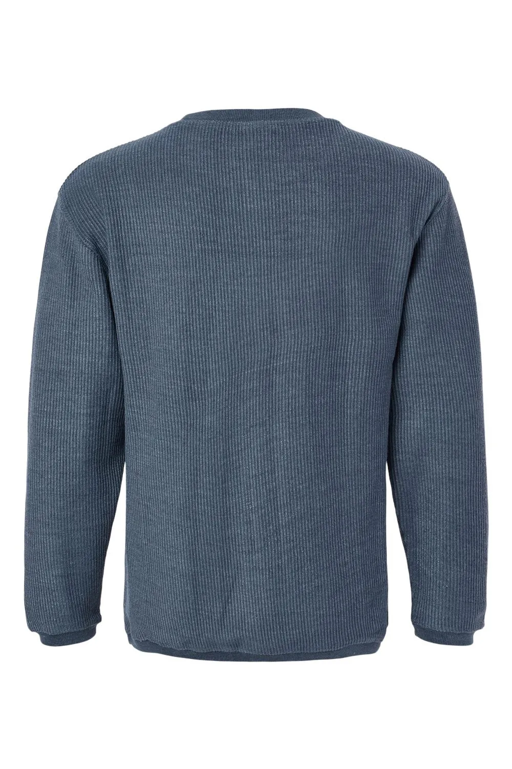 MV Sport Mens Corded Crewneck Sweatshirt - Navy Blue