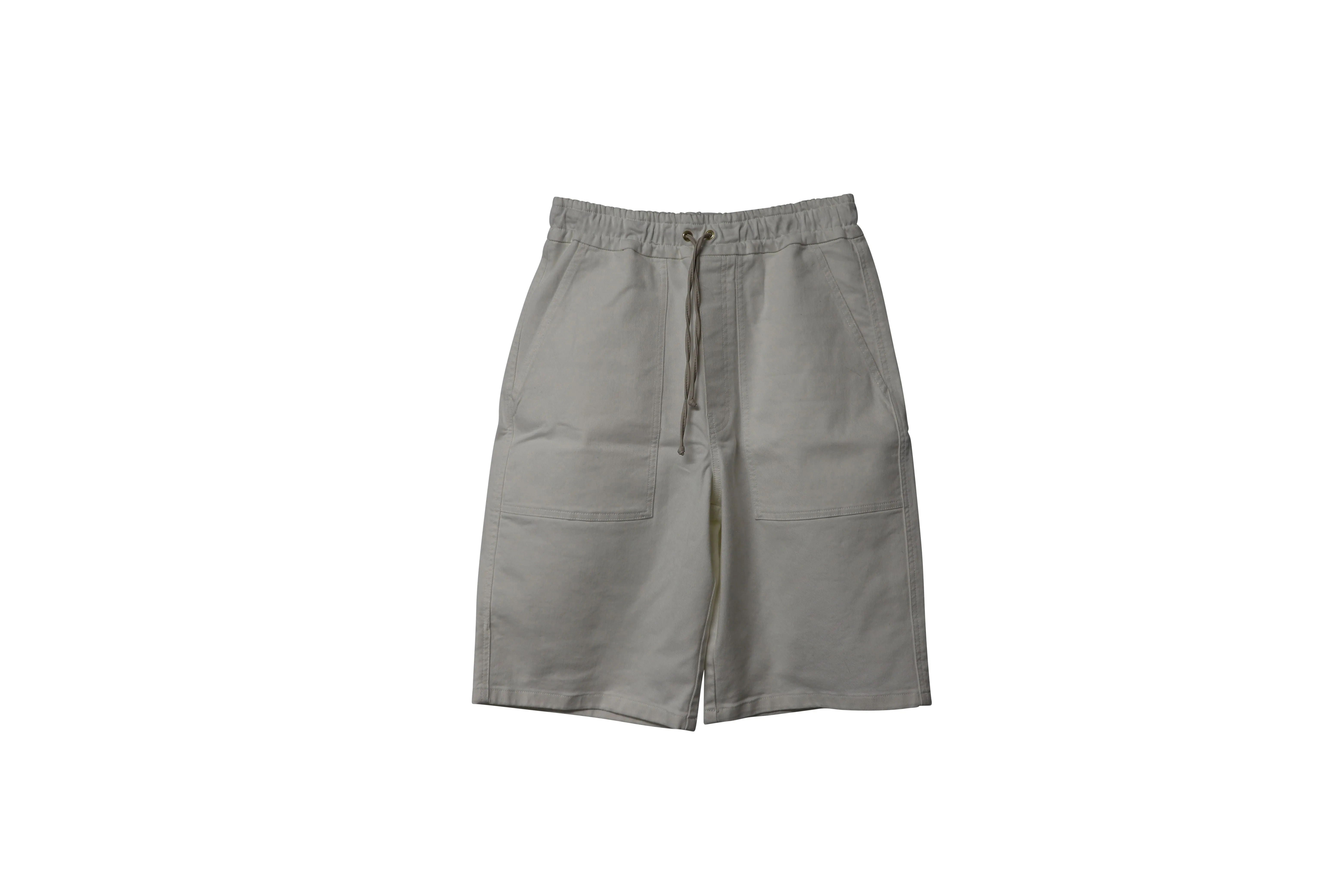 Nanushka Hadi Bermuda Shorts in White Denim