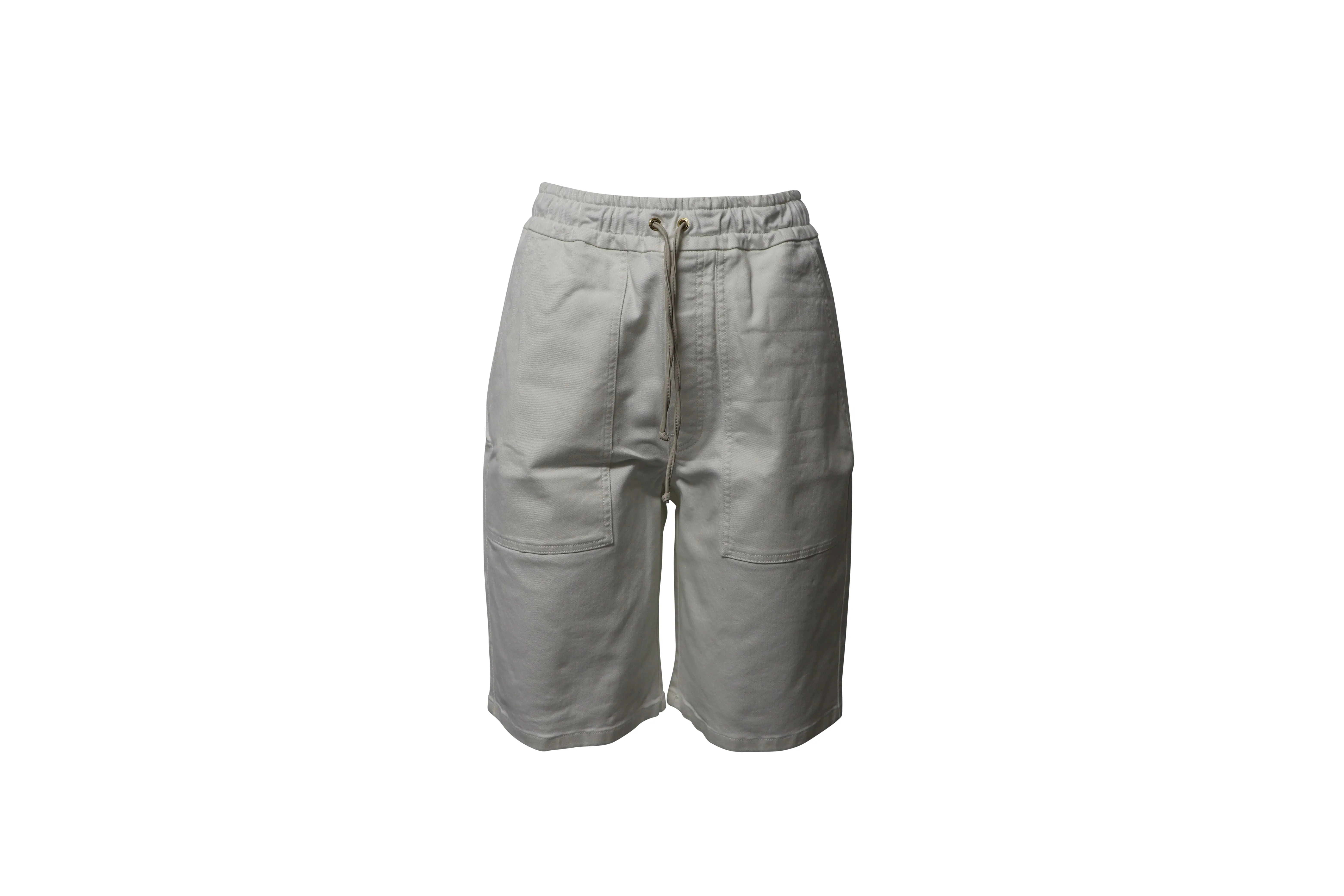 Nanushka Hadi Bermuda Shorts in White Denim