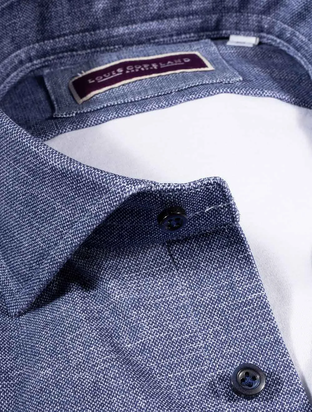 Neymar Casual Weave Shirt Navy Blue