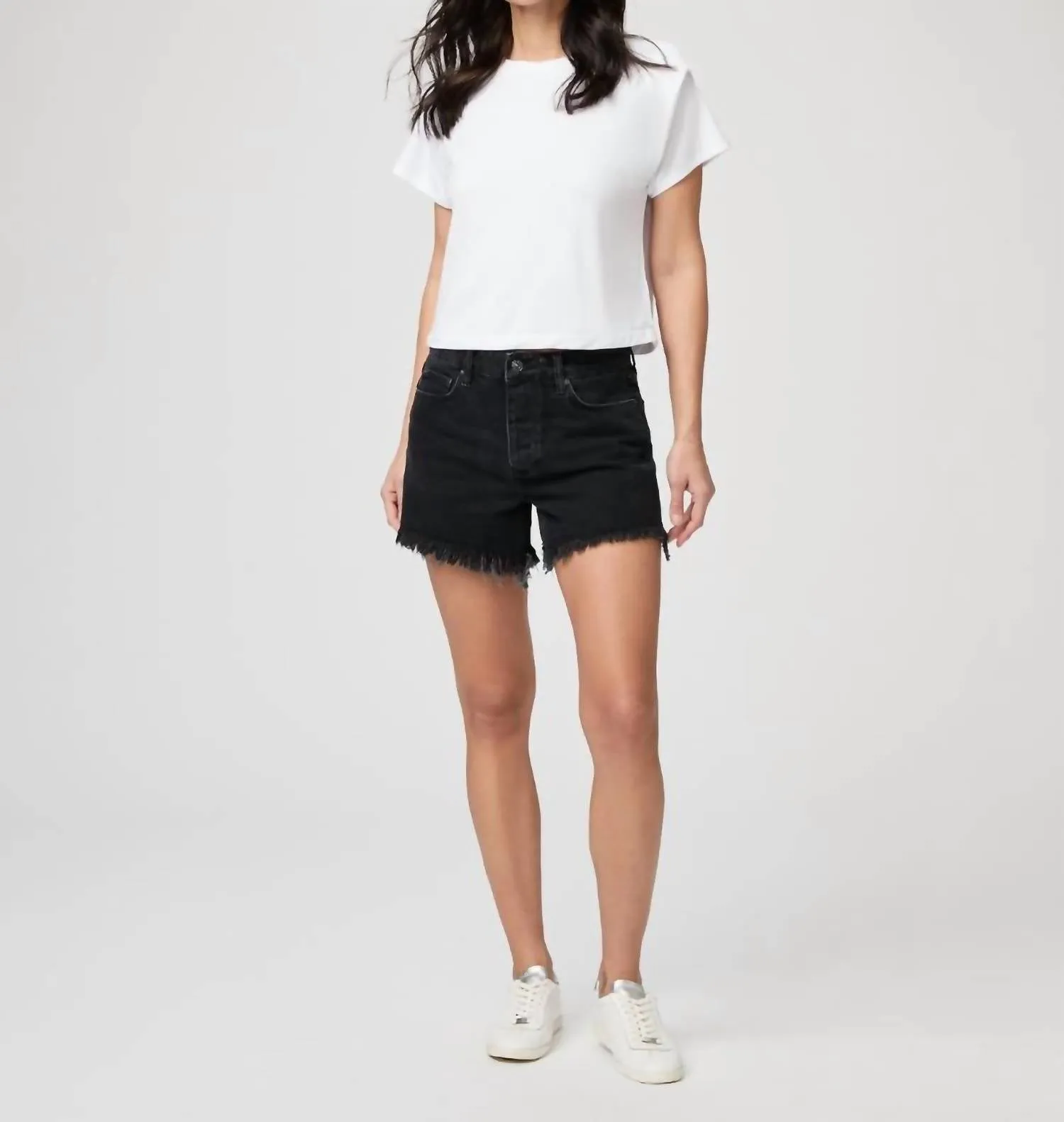 Noella Cut Off Shorts In Black Dove
