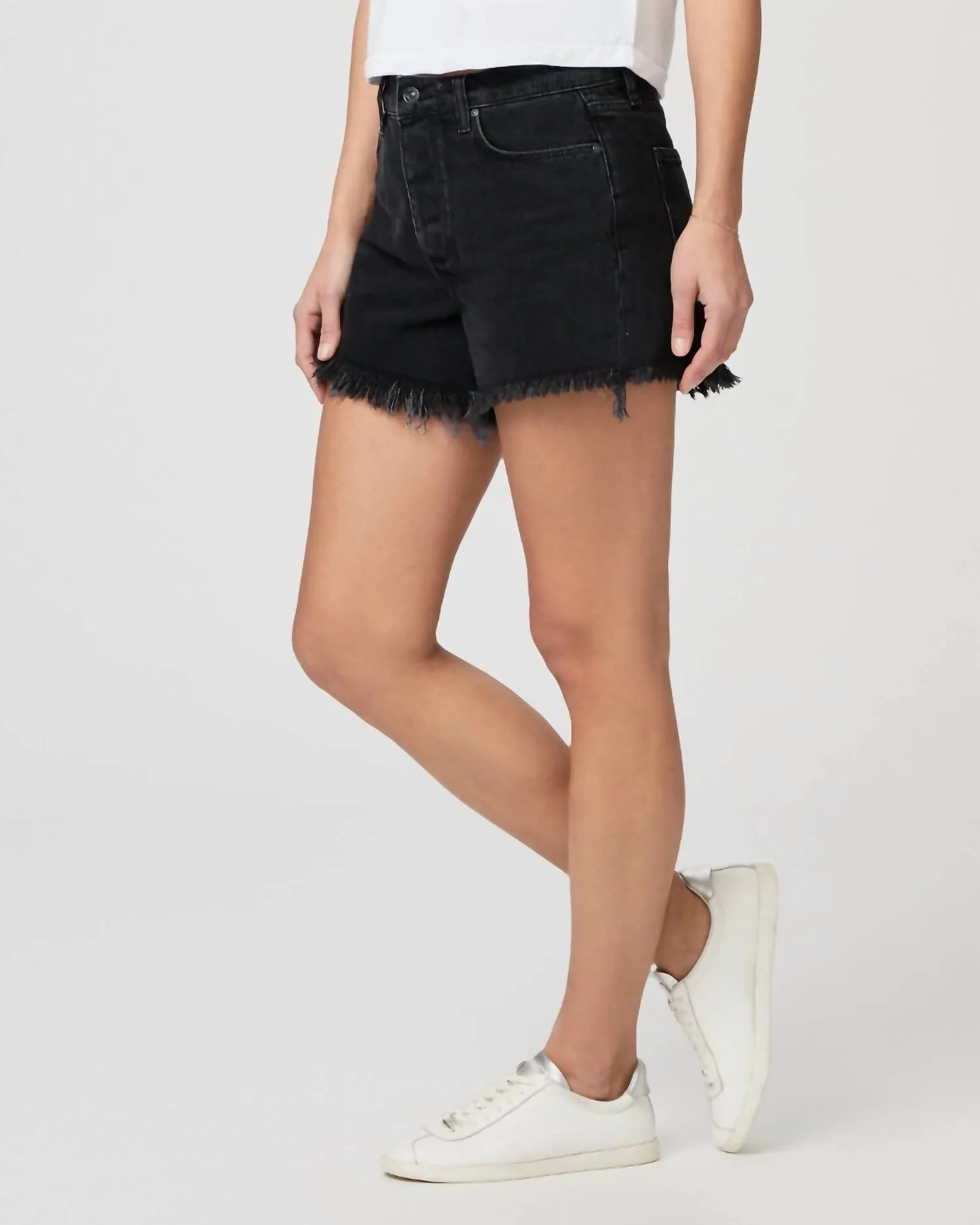 Noella Cut Off Shorts In Black Dove