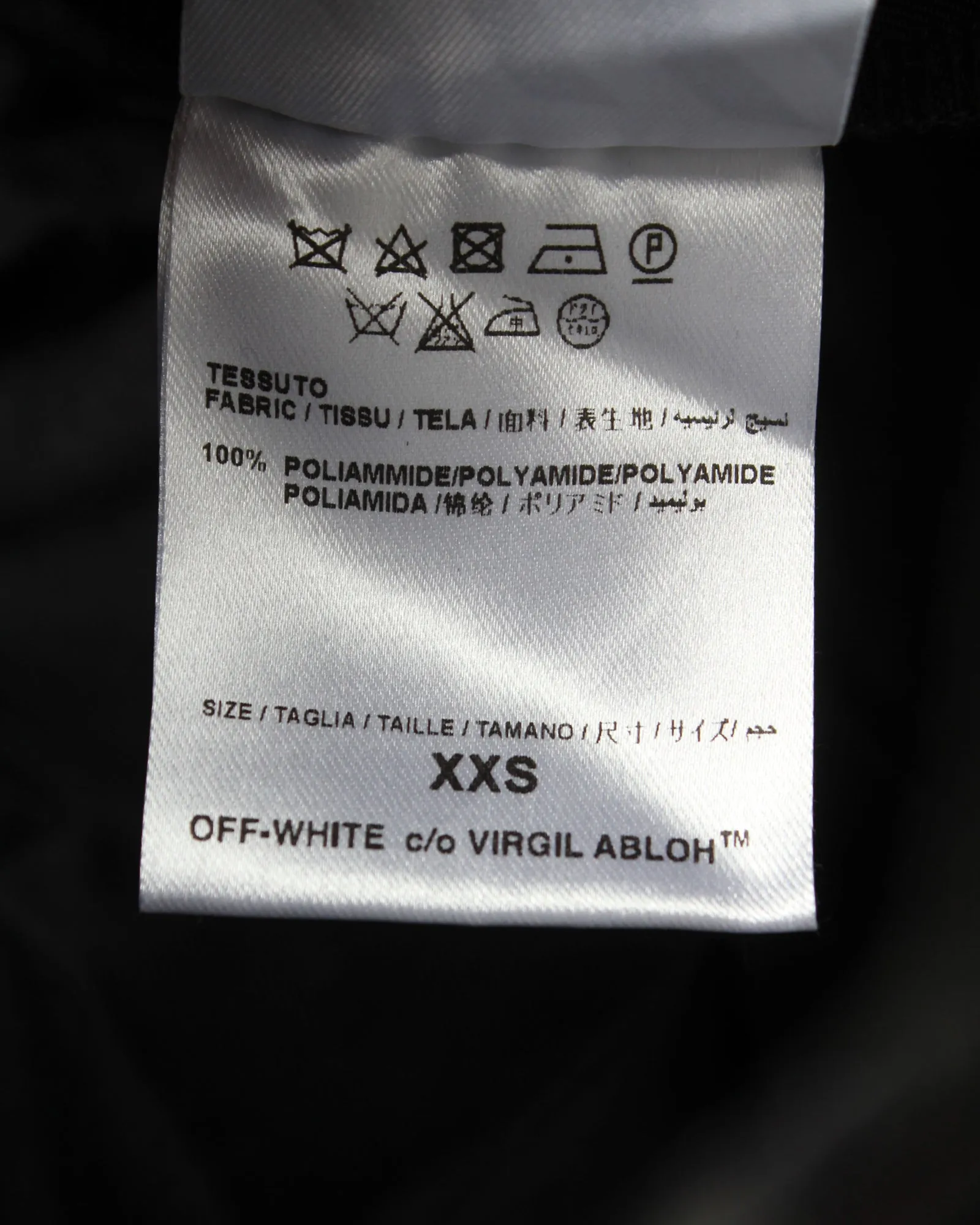 Off-White Anorak 'You Cut Me Off' Hooded Jacket in Black Nylon