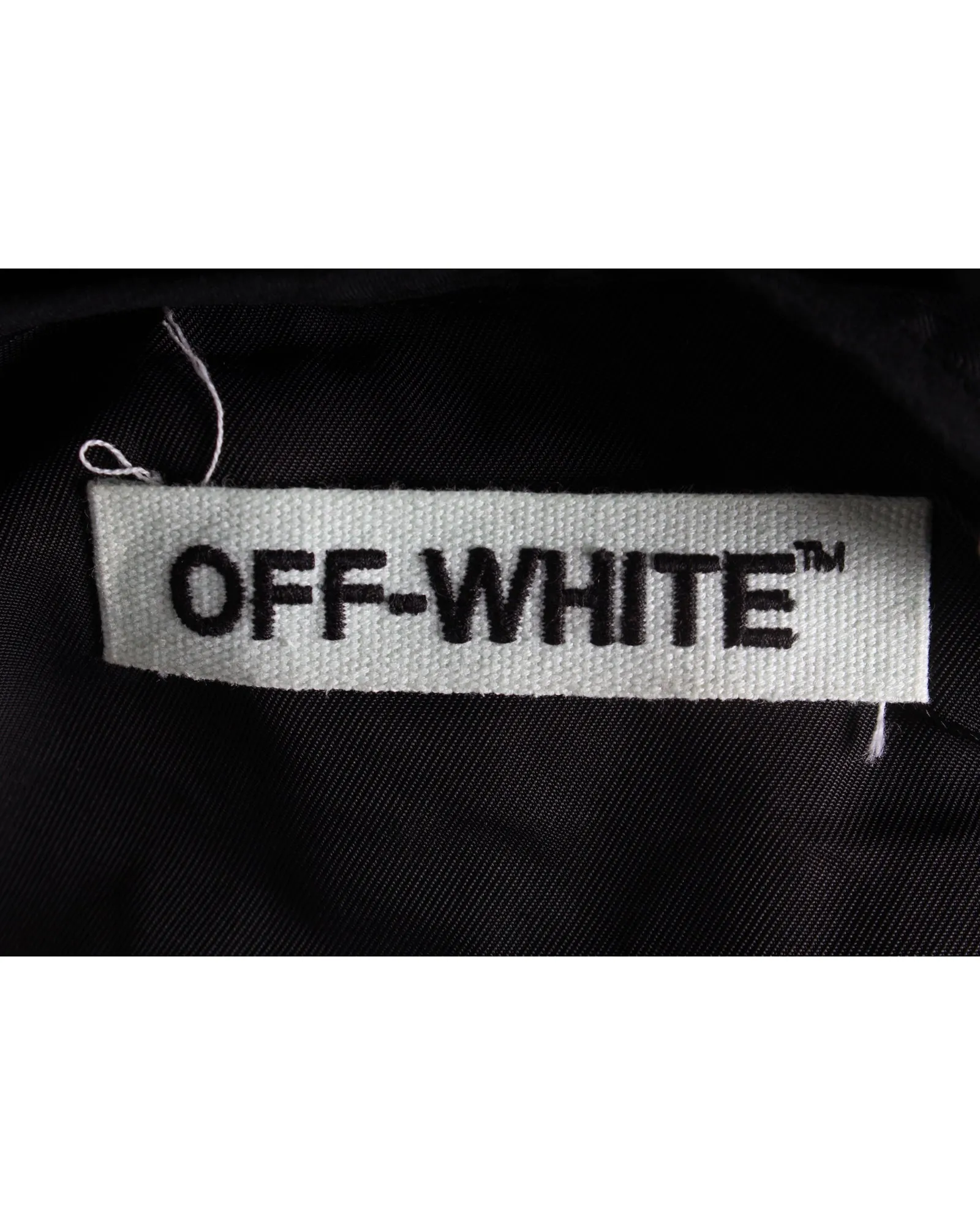 Off-White Anorak 'You Cut Me Off' Hooded Jacket in Black Nylon
