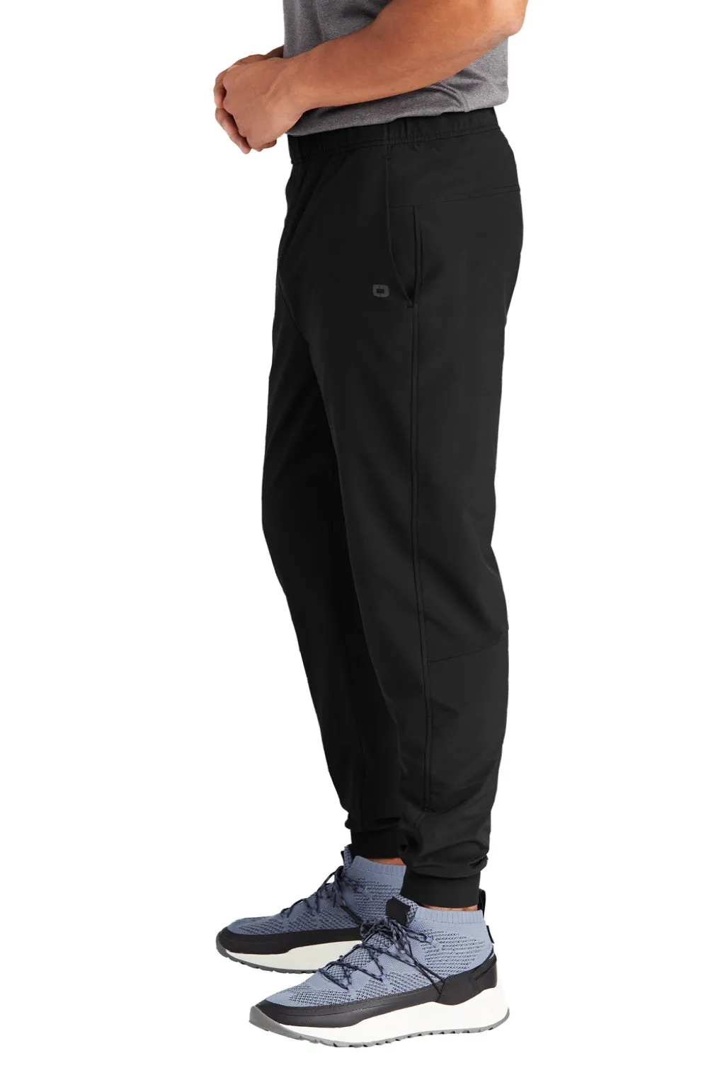 Ogio Mens Connection Water Resistant Jogger Sweatpants w/ Pockets - Blacktop