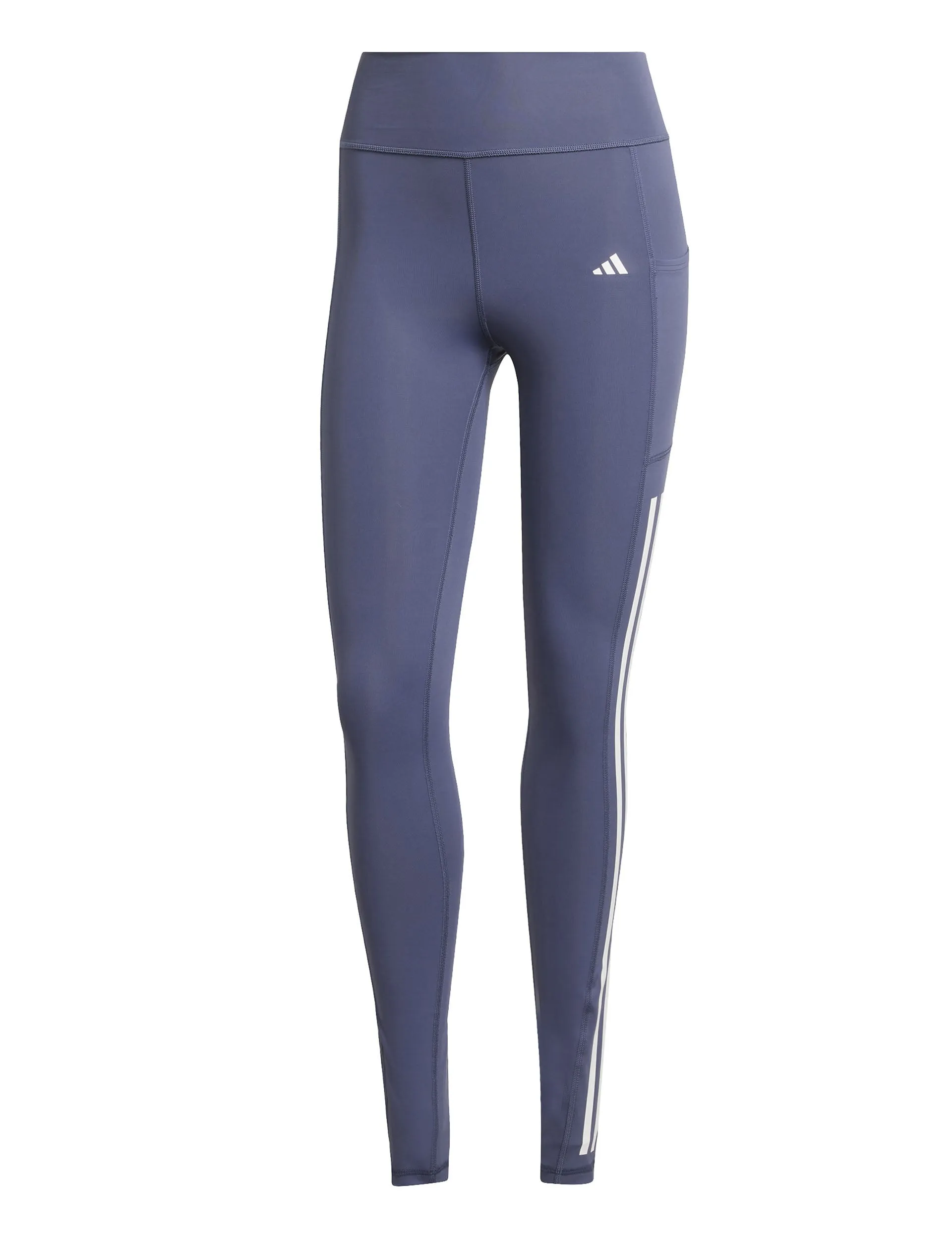 Optime 3-Stripes Full-Length Leggings - Shadow Navy