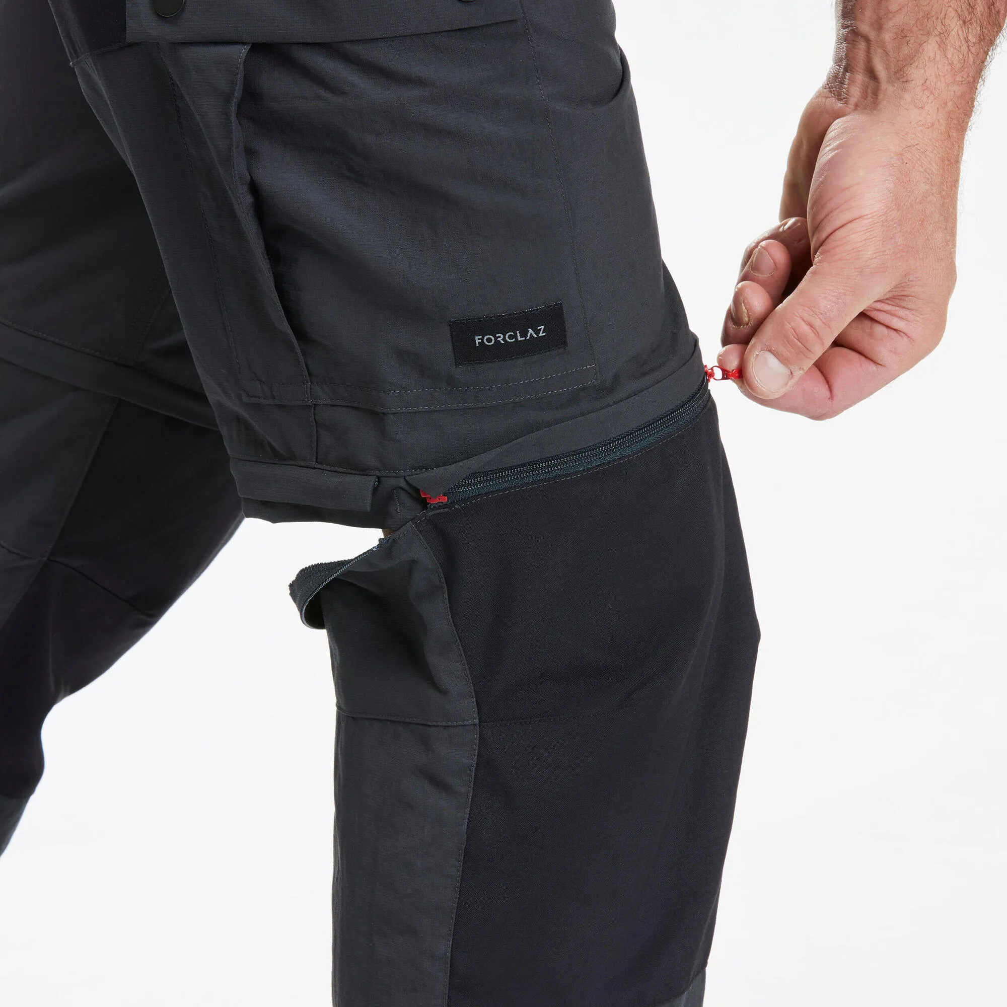 Outdoor Decathlon Clothing Forclaz Men's MT100 2-in-1 Zip-Off Hiking Pants
