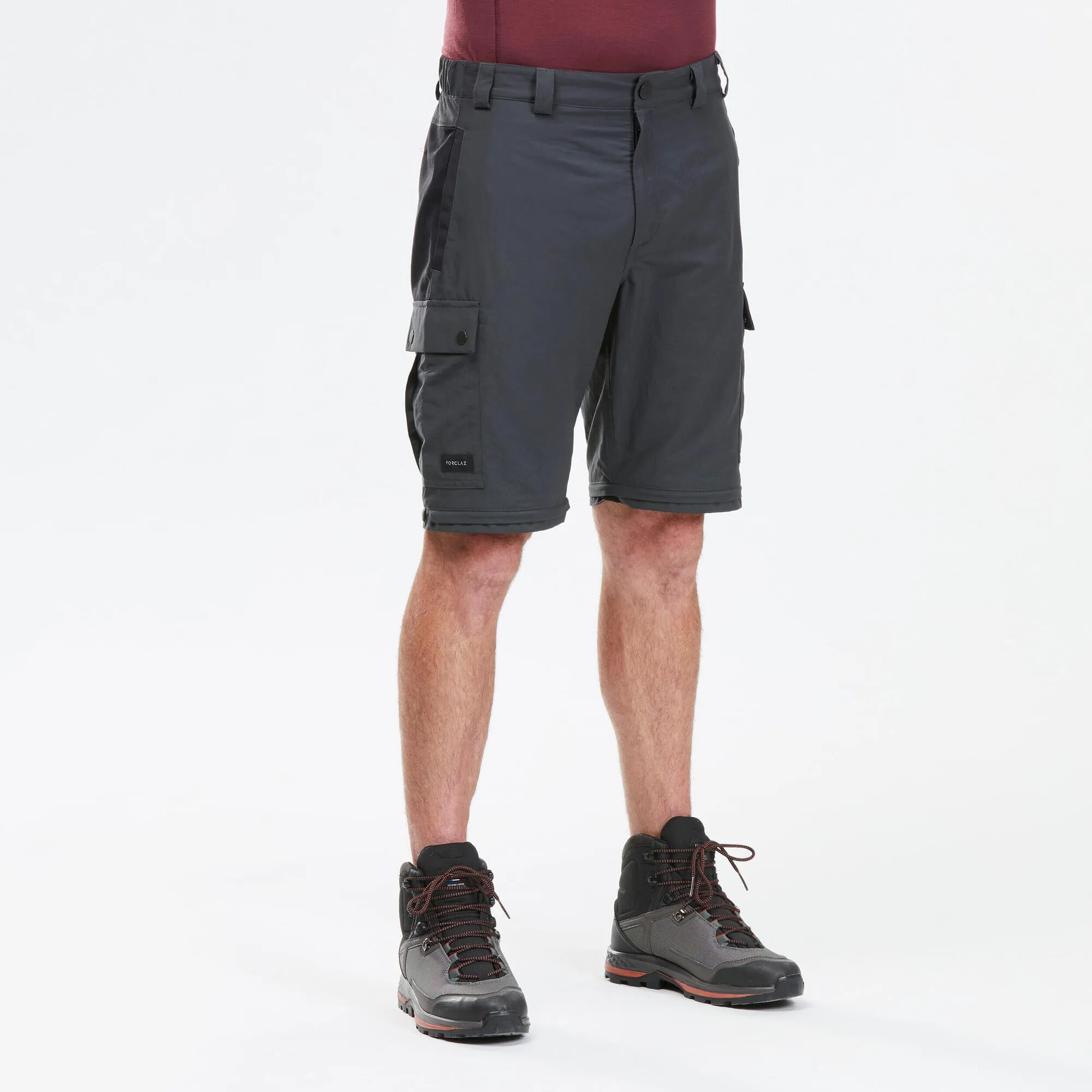 Outdoor Decathlon Clothing Forclaz Men's MT100 2-in-1 Zip-Off Hiking Pants