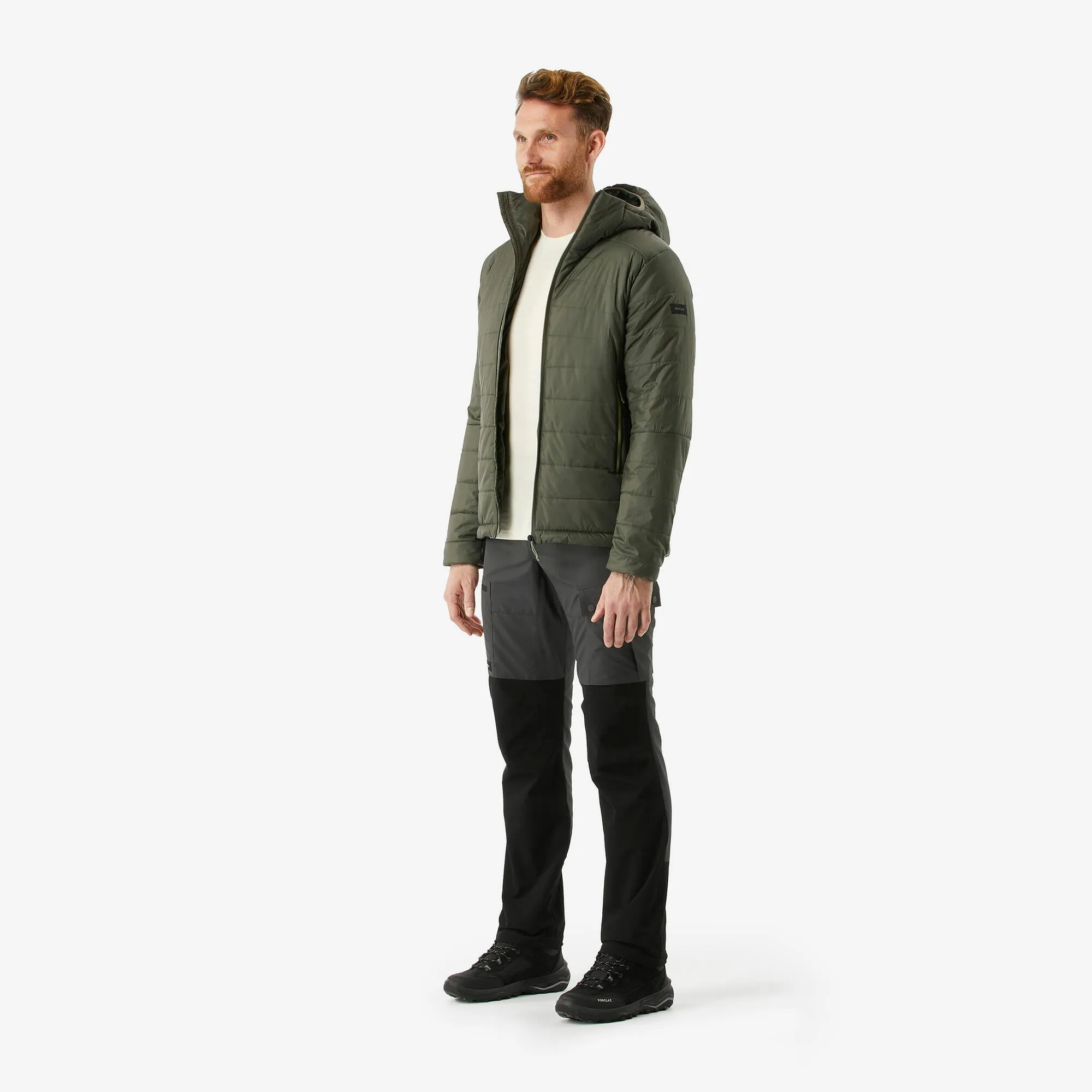 Outdoor Decathlon Clothing Forclaz Men's MT100 Hooded Synthetic Jacket