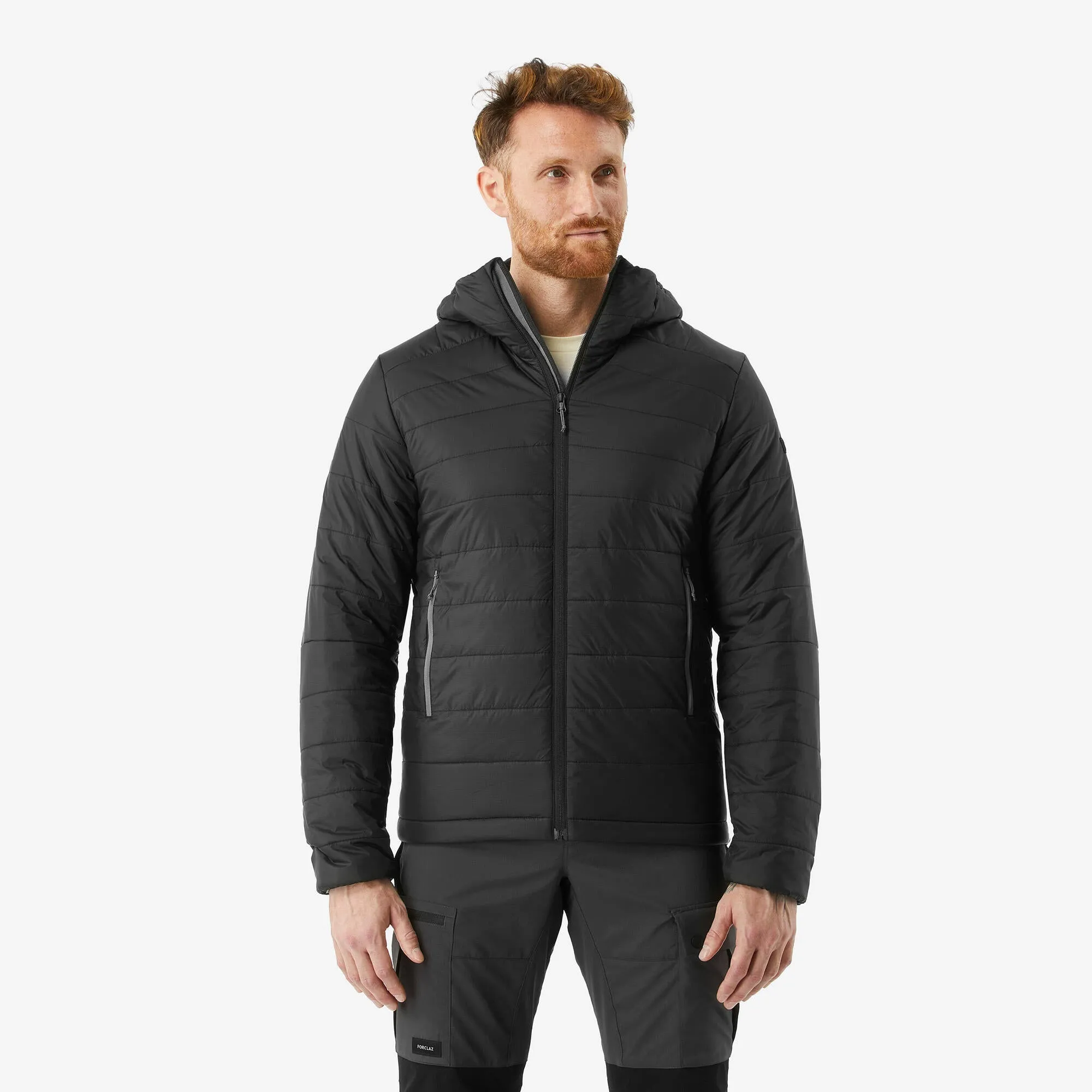 Outdoor Decathlon Clothing Forclaz Men's MT100 Hooded Synthetic Jacket