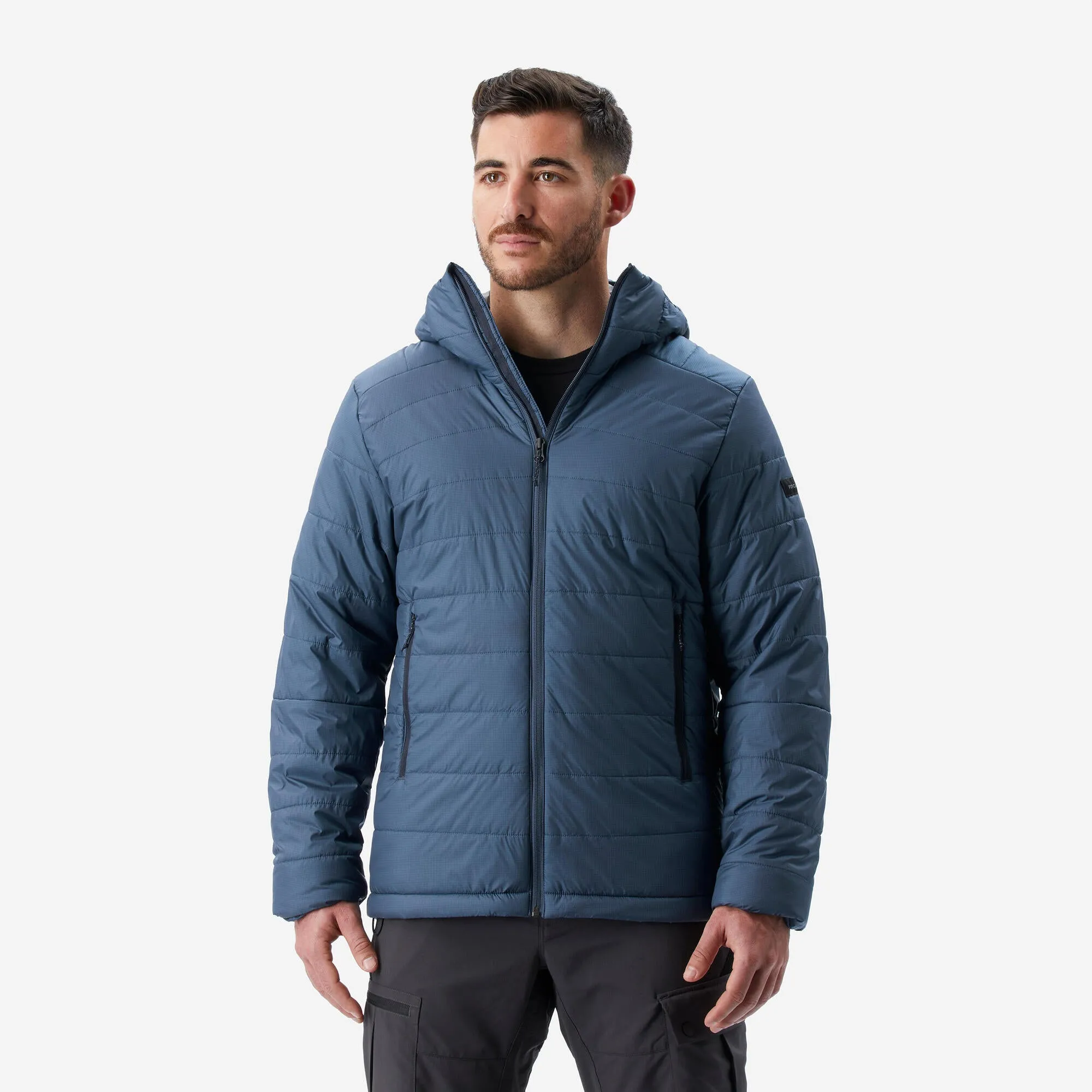 Outdoor Decathlon Clothing Forclaz Men's MT100 Hooded Synthetic Jacket