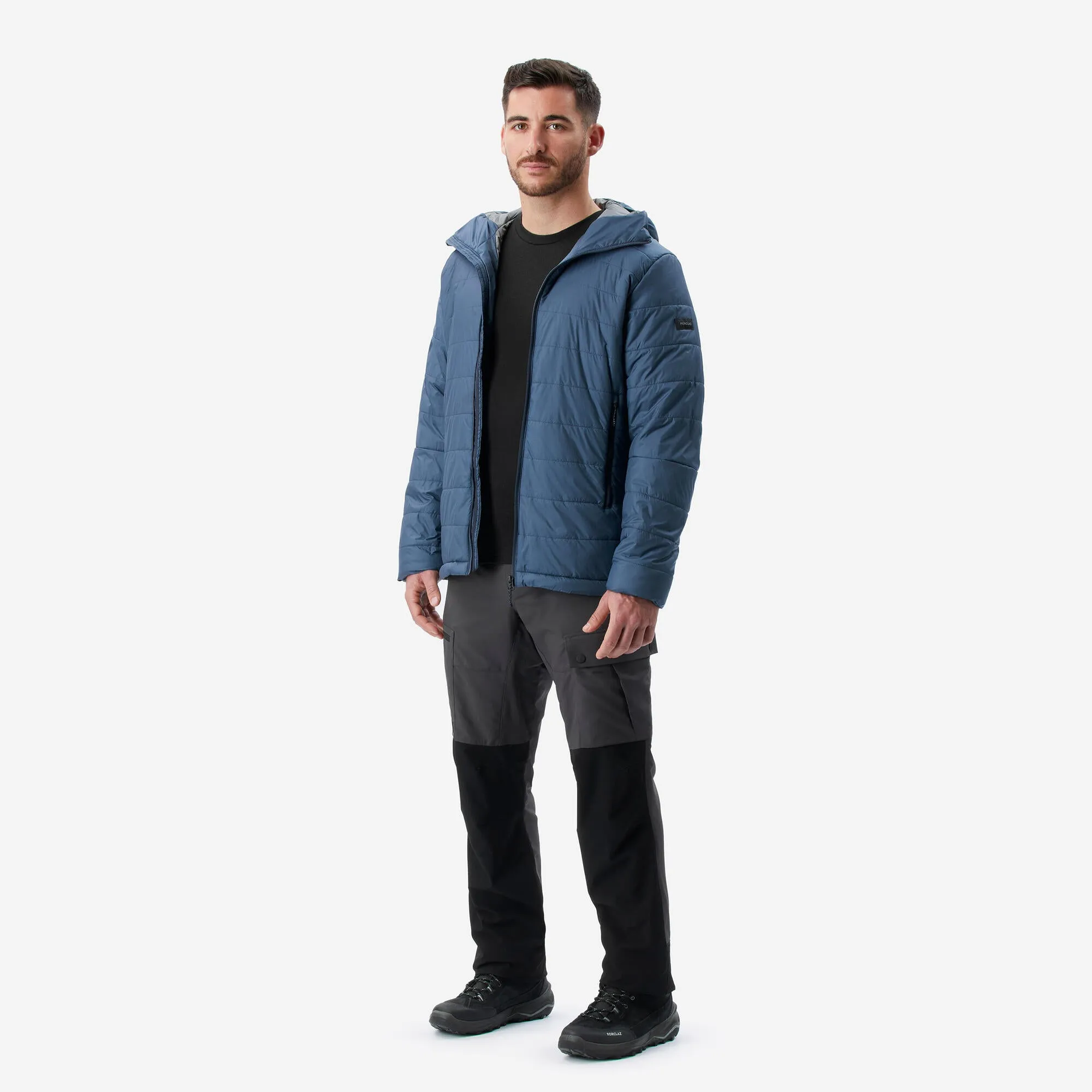 Outdoor Decathlon Clothing Forclaz Men's MT100 Hooded Synthetic Jacket