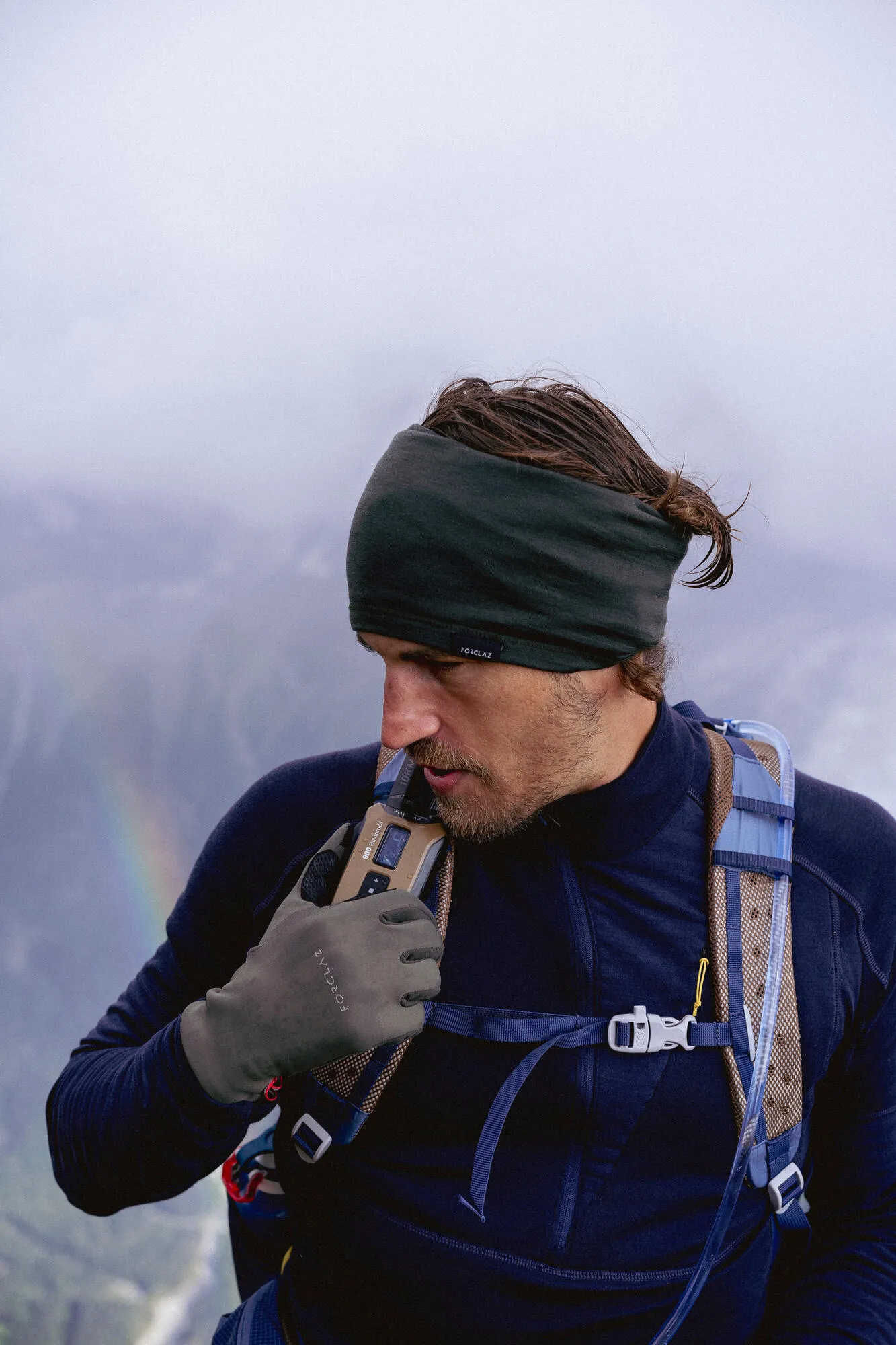 Outdoor Decathlon Clothing Forclaz Trek 500 Multiposition Merino Wool Hiking Tube Scarf