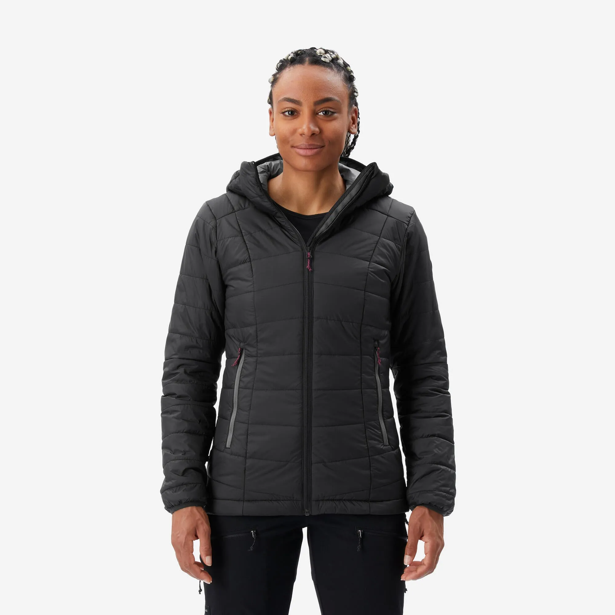 Outdoor Decathlon Clothing Forclaz Women's MT100 Hooded Synthetic Jacket