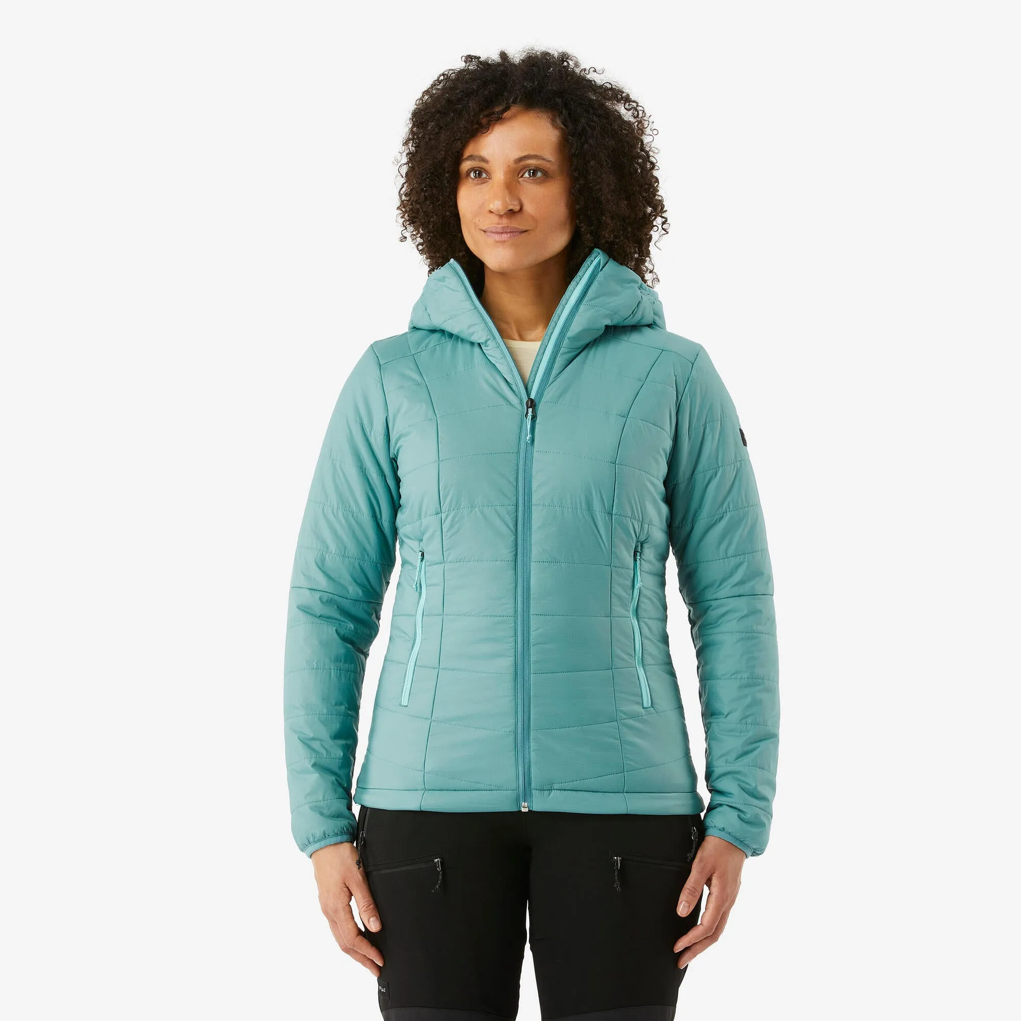 Outdoor Decathlon Clothing Forclaz Women's MT100 Hooded Synthetic Jacket