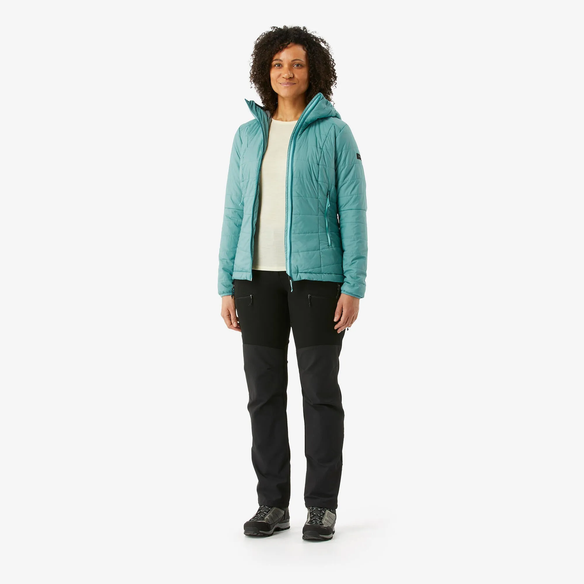 Outdoor Decathlon Clothing Forclaz Women's MT100 Hooded Synthetic Jacket