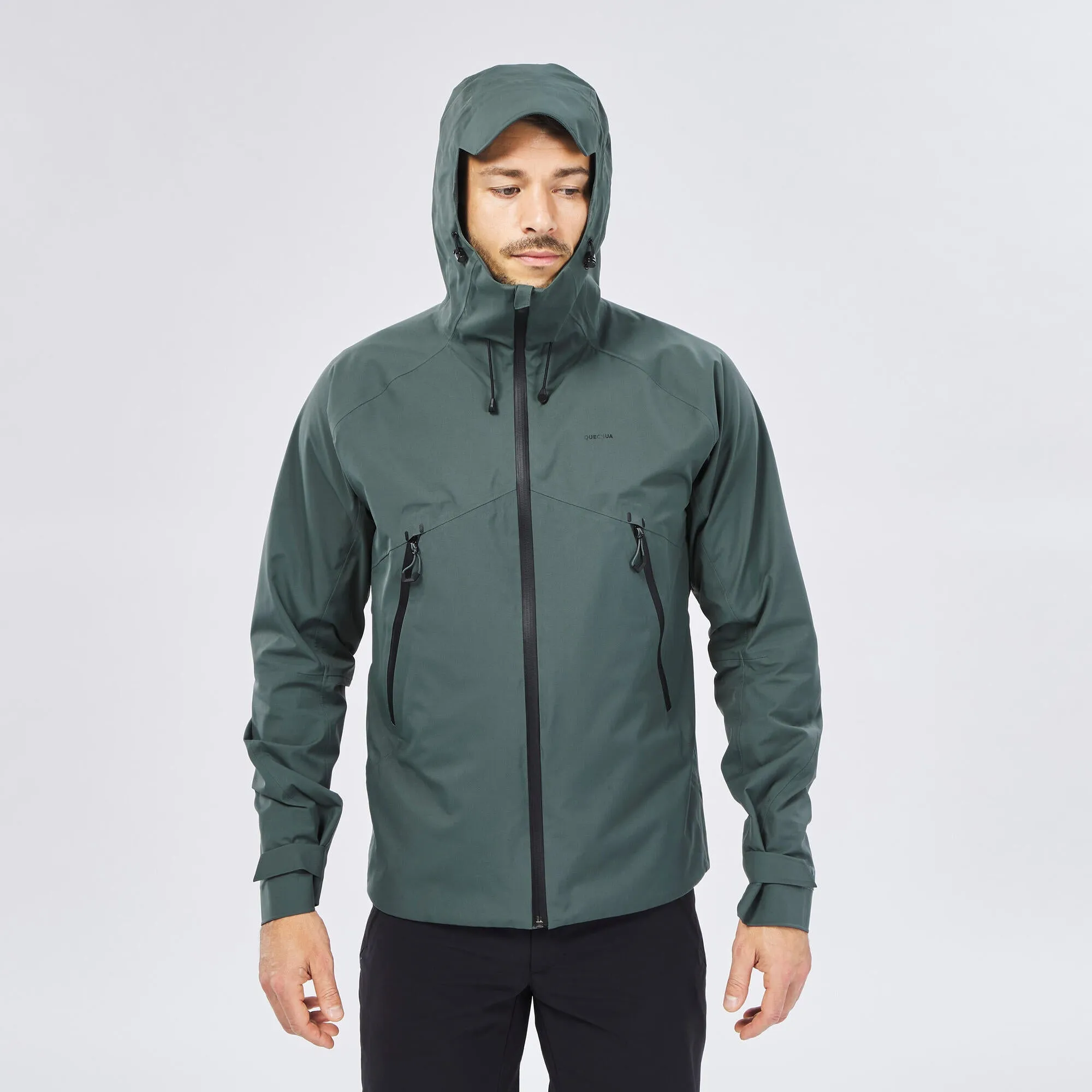 Outdoor Decathlon Clothing Quechua Men's Hiking Lightweight Waterproof Jacket MH500