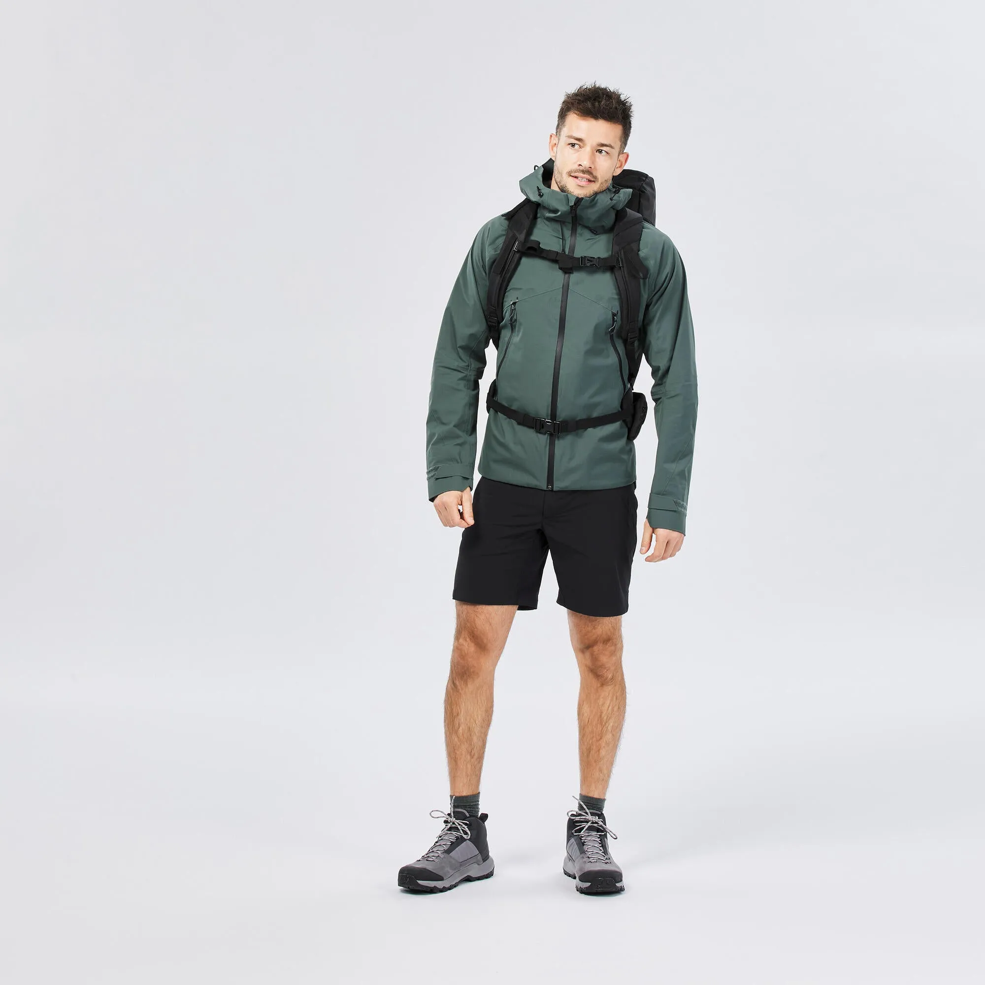 Outdoor Decathlon Clothing Quechua Men's Hiking Lightweight Waterproof Jacket MH500