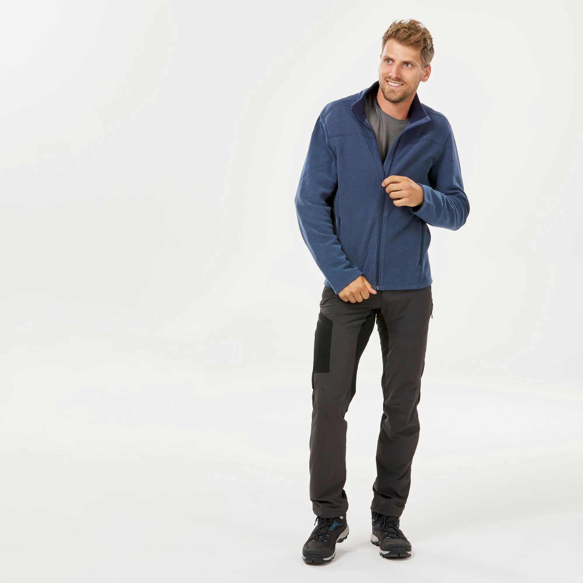 Outdoor Decathlon Clothing Quechua Men's MH120 Fleece Hiking Jacket