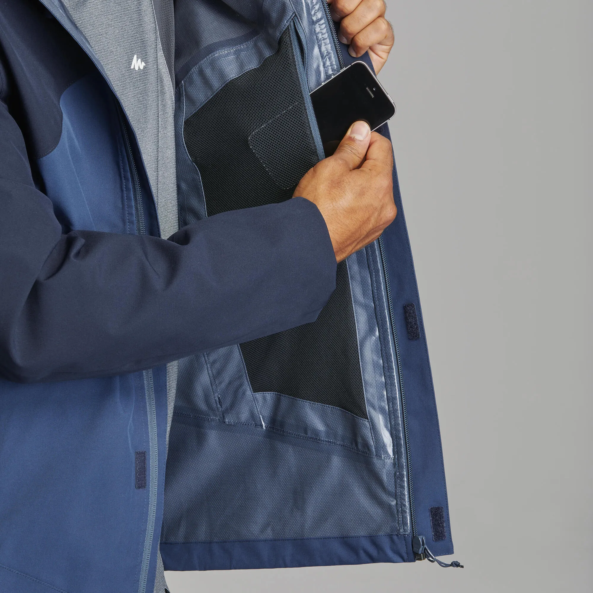 Outdoor Decathlon Clothing Quechua Men's MH150 Waterproof Rain Jacket
