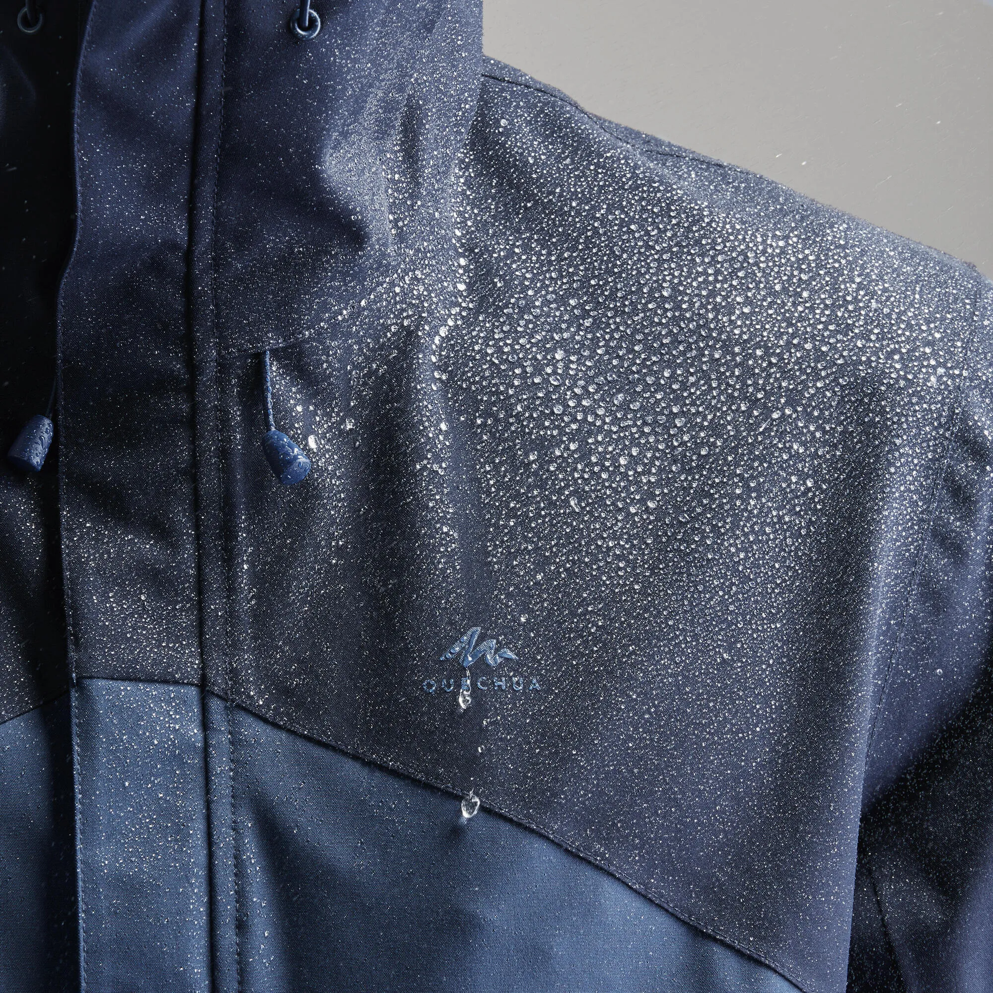 Outdoor Decathlon Clothing Quechua Men's MH150 Waterproof Rain Jacket