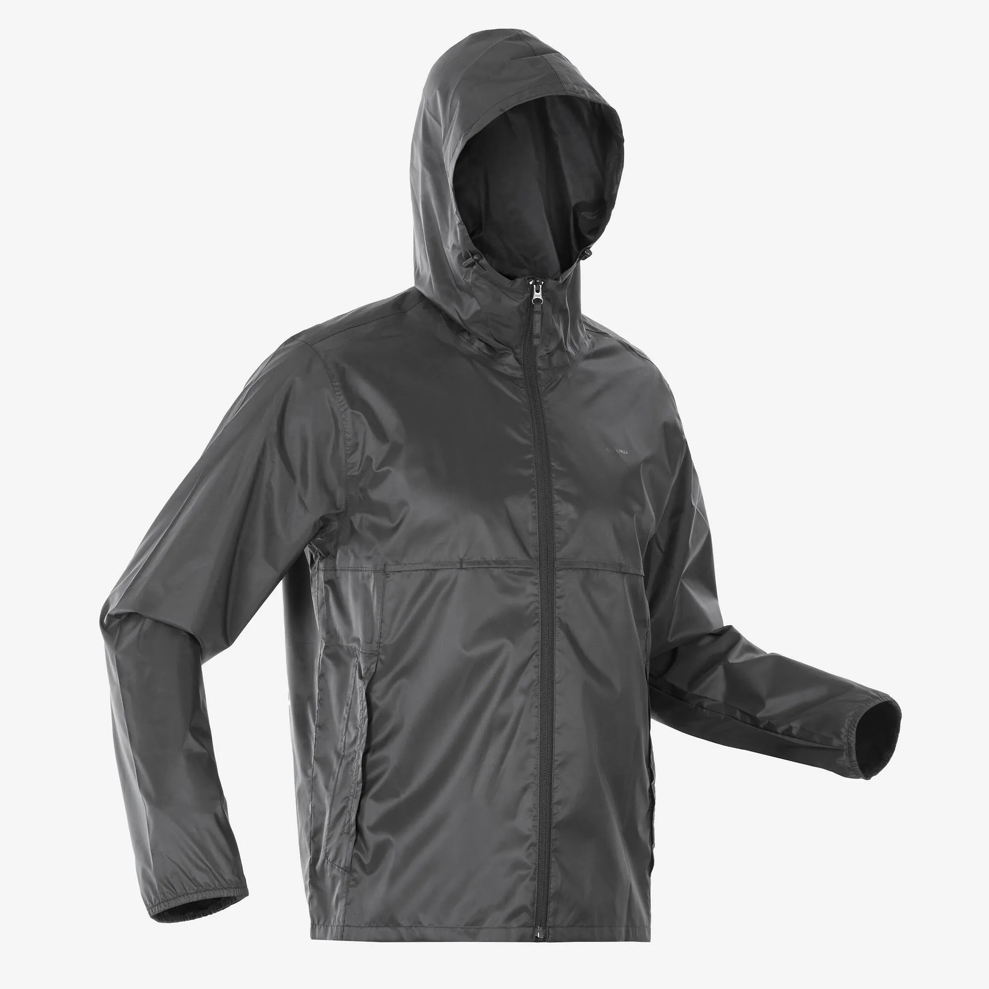 Outdoor Decathlon Clothing Quechua Men's Raincut Fullzip Waterproof Rain Jacket
