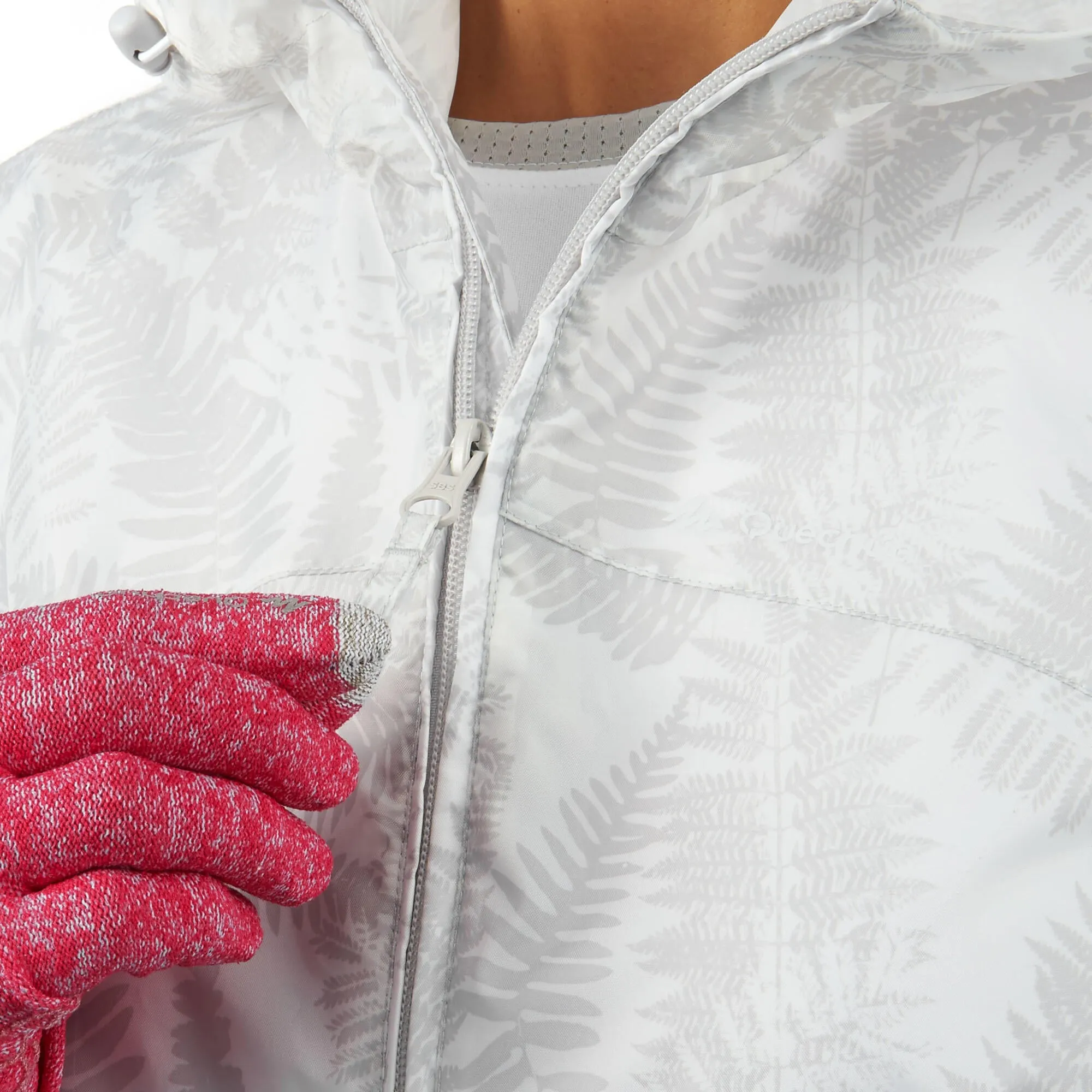 Outdoor Decathlon Clothing Quechua Women's Raincut Full Zip Windproof and Water-repellent Rain Jacket