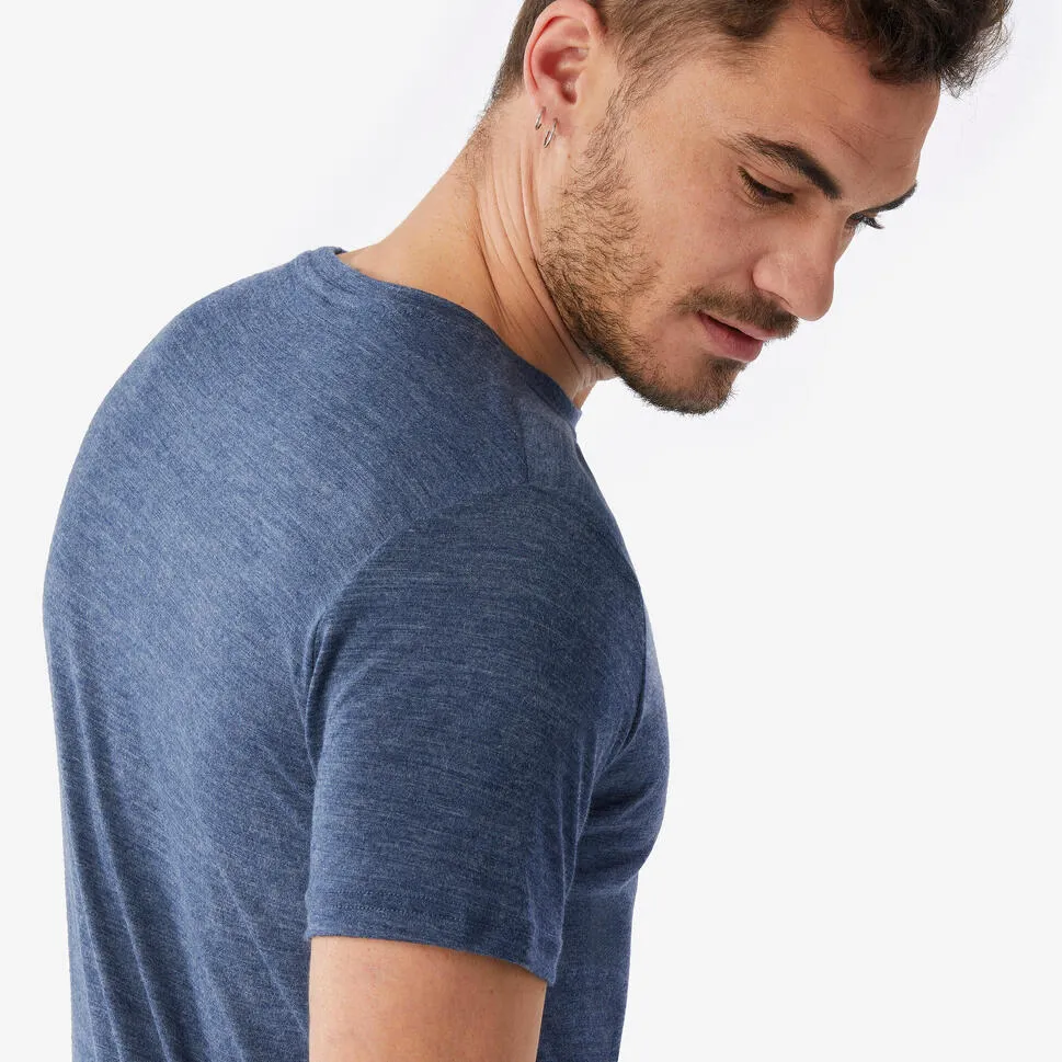 Outdoor Decathlon Clothing Simond  Men's Travel 500 Merino Wool T-Shirt