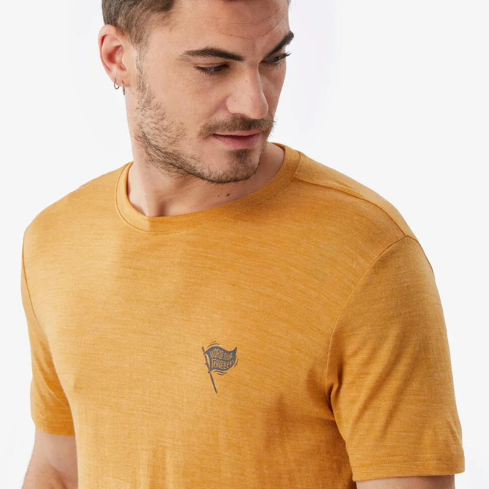Outdoor Decathlon Clothing Simond  Men's Travel 500 Merino Wool T-Shirt