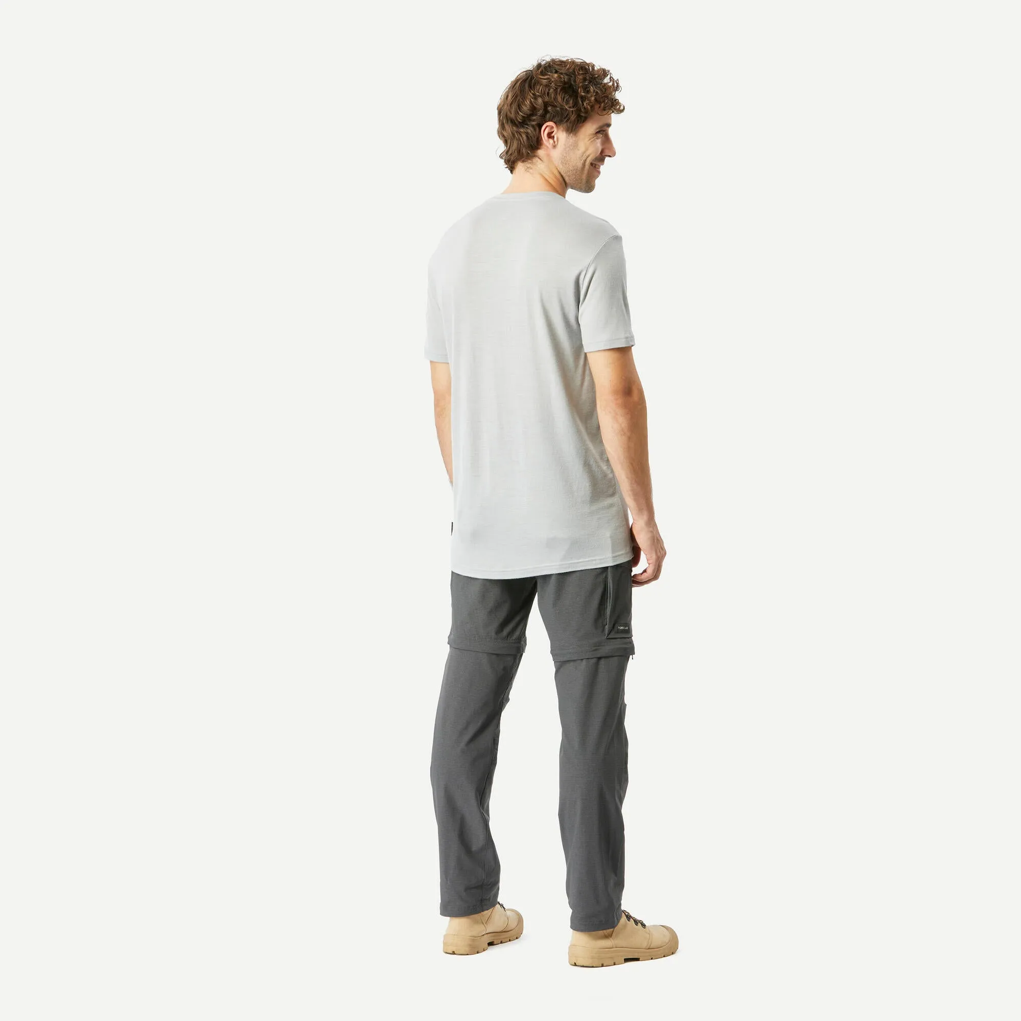 Outdoor Decathlon Clothing Simond  Men's Travel 500 Merino Wool T-Shirt