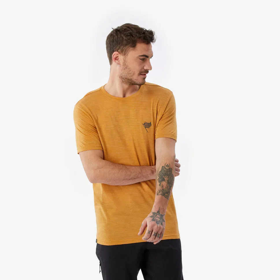 Outdoor Decathlon Clothing Simond  Men's Travel 500 Merino Wool T-Shirt