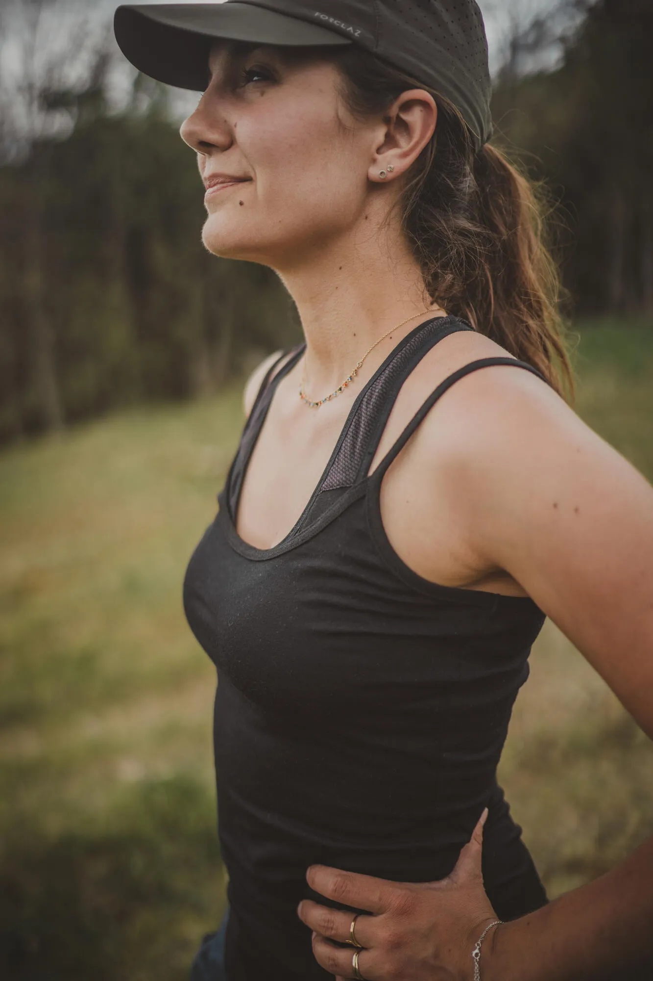 Outdoor Decathlon Clothing Simond  Trek 500 Merino Wool Hiking Tank Top Women's