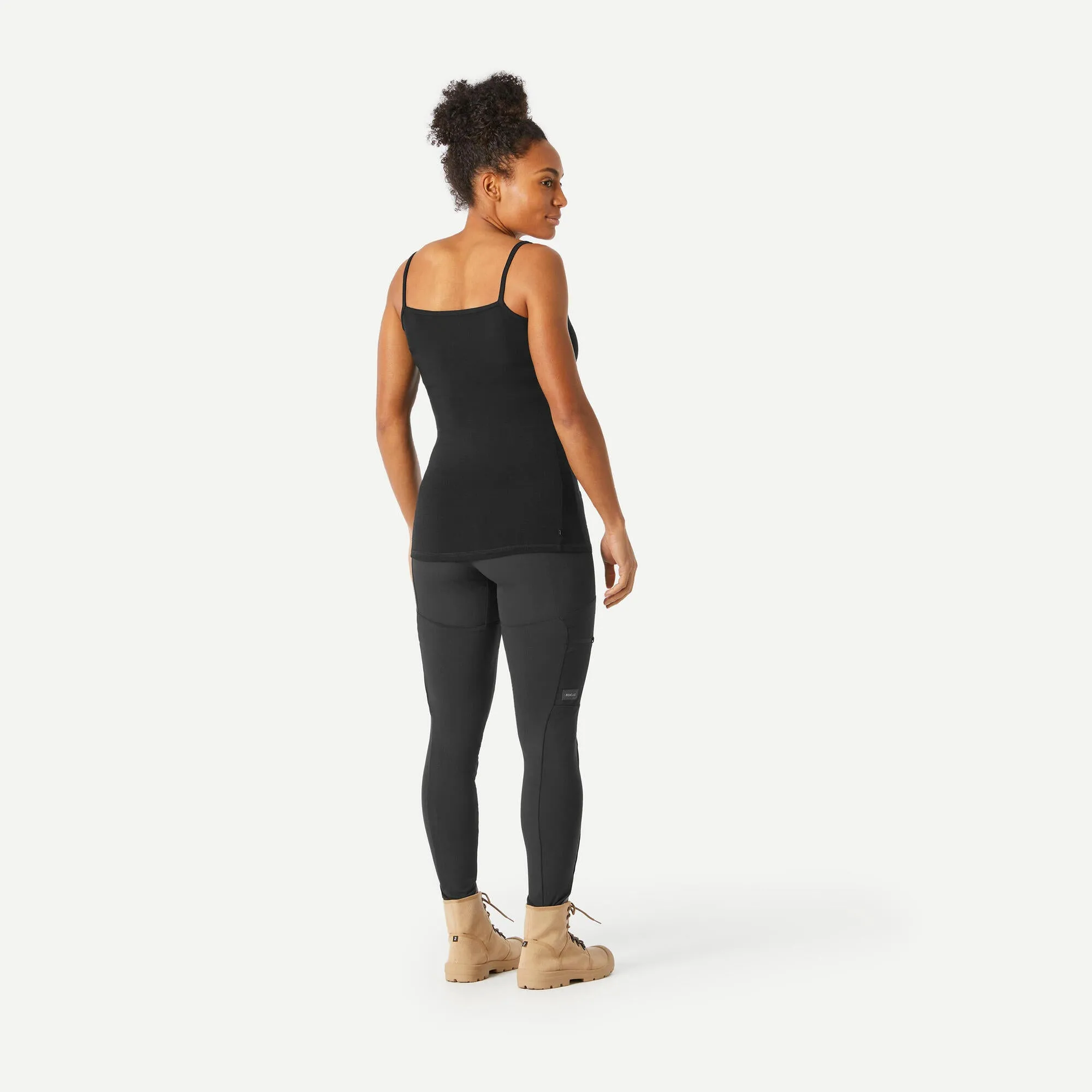 Outdoor Decathlon Clothing Simond  Trek 500 Merino Wool Hiking Tank Top Women's