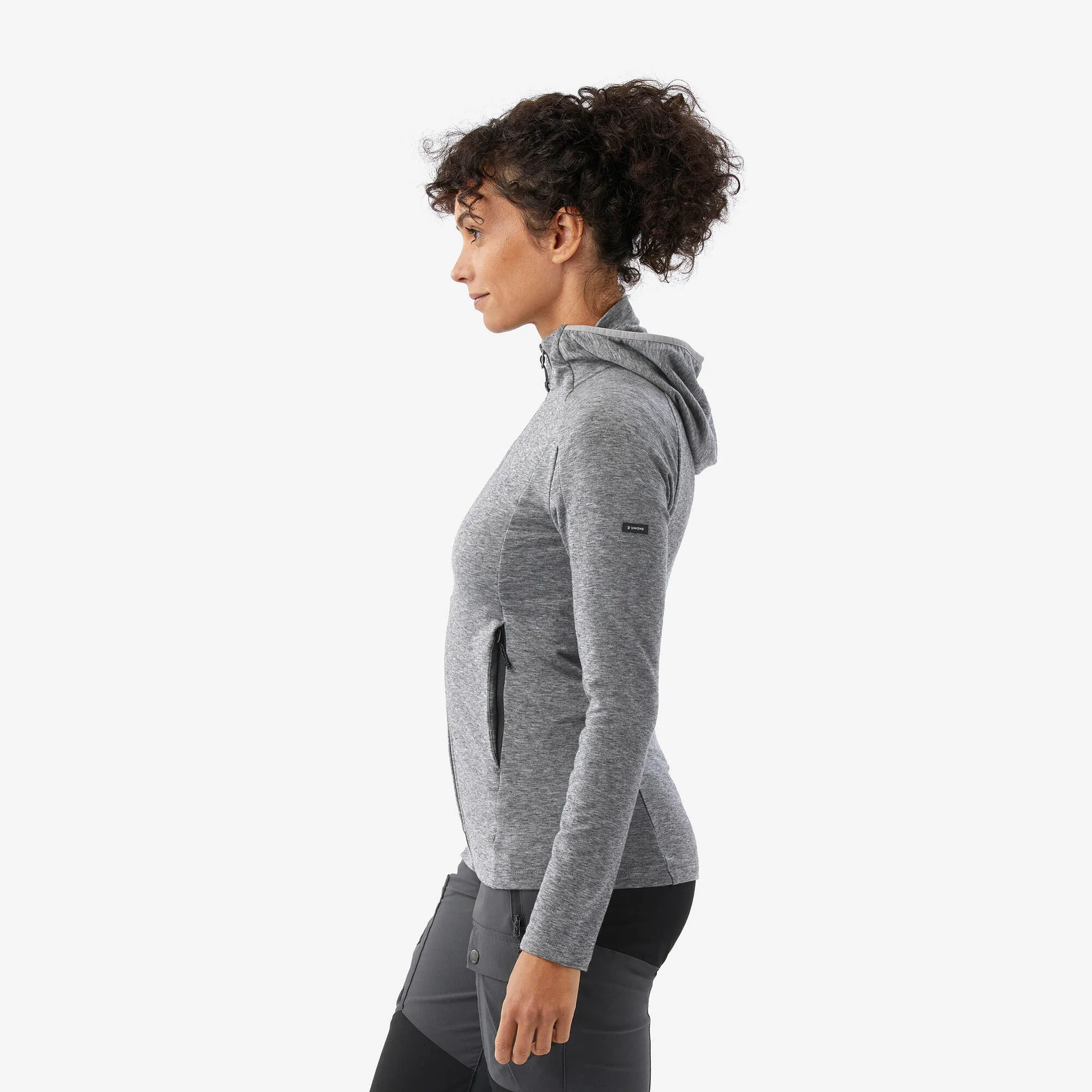 Outdoor Decathlon Clothing Simond Women's Merino and Lyocell Hooded Jacket Merino Fresh