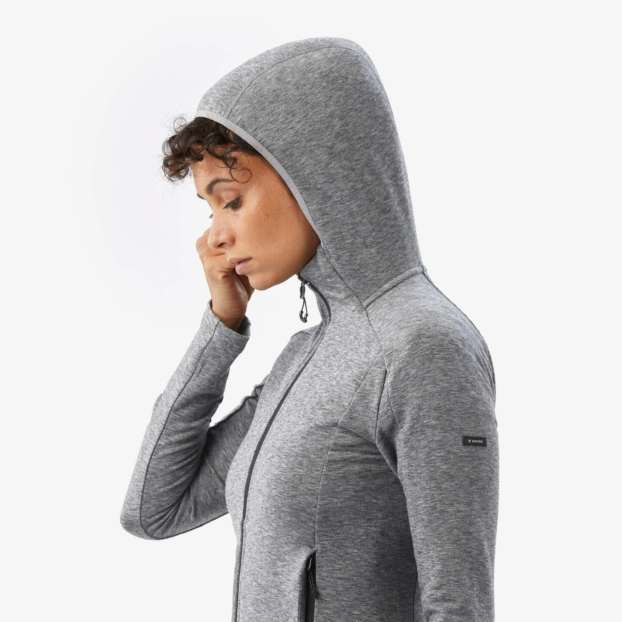 Outdoor Decathlon Clothing Simond Women's Merino and Lyocell Hooded Jacket Merino Fresh