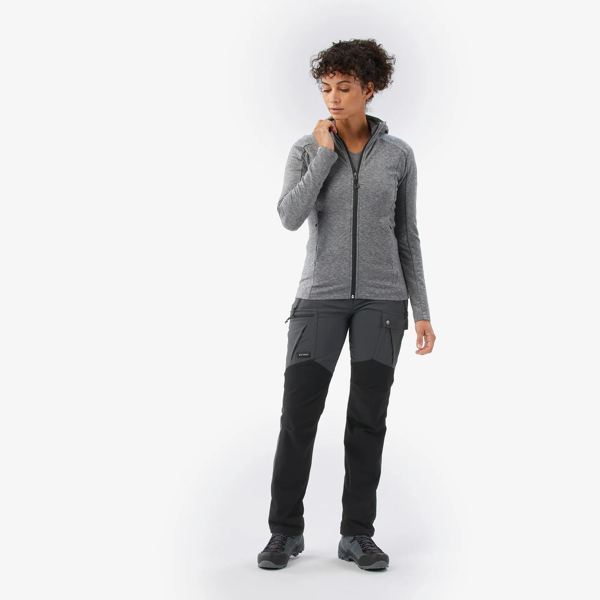 Outdoor Decathlon Clothing Simond Women's Merino and Lyocell Hooded Jacket Merino Fresh