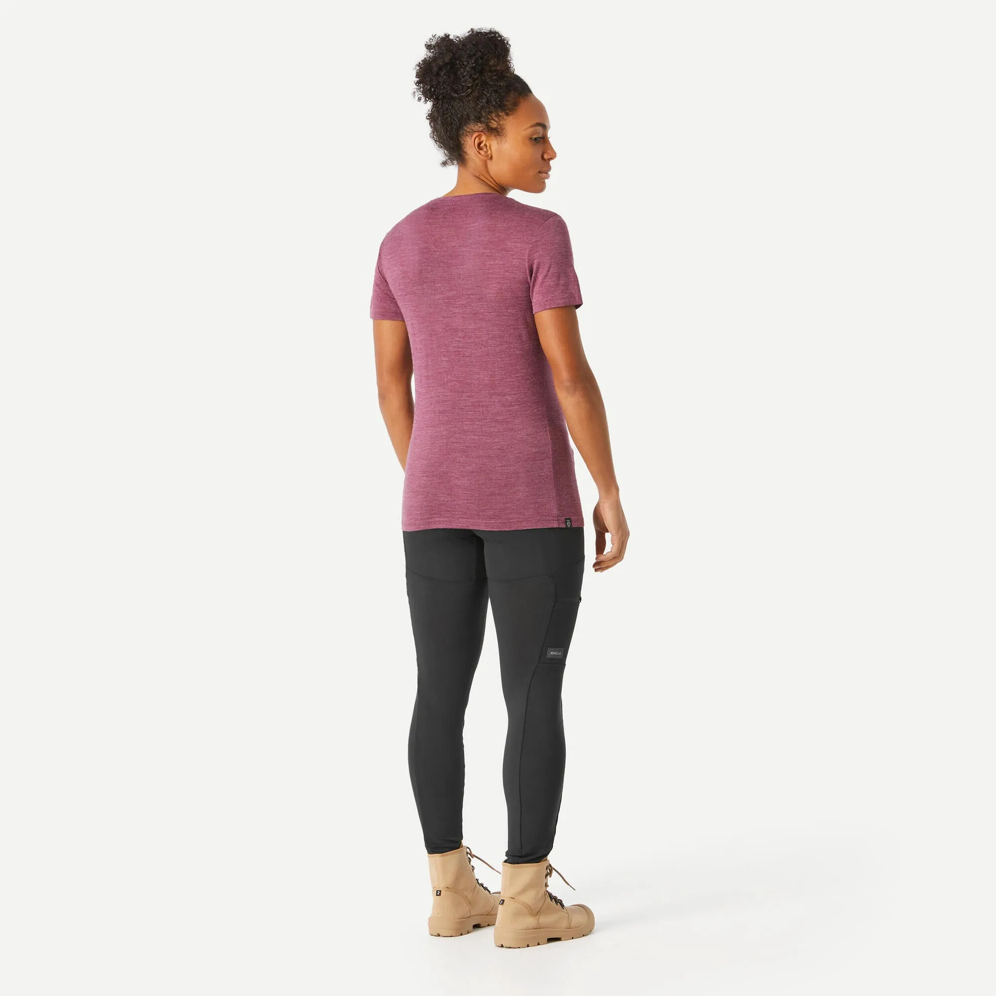 Outdoor Decathlon Clothing Simond  Women's Travel 500 Merino Wool T-Shirt