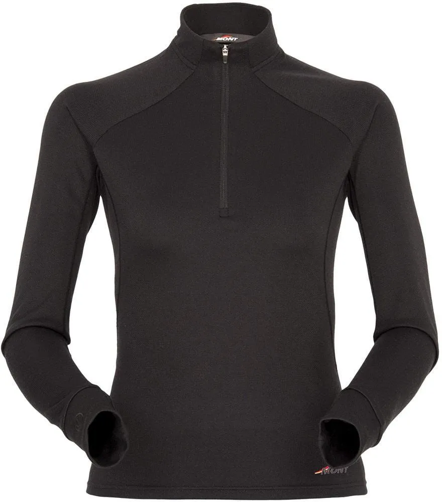 Outdoor Mont Power Dry Long Sleeve Zip Polo Women