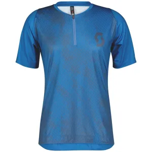 Outdoor Scott Scott Trail Vertic Zip Short Sleeve Mens Cycling Jersey - Blue