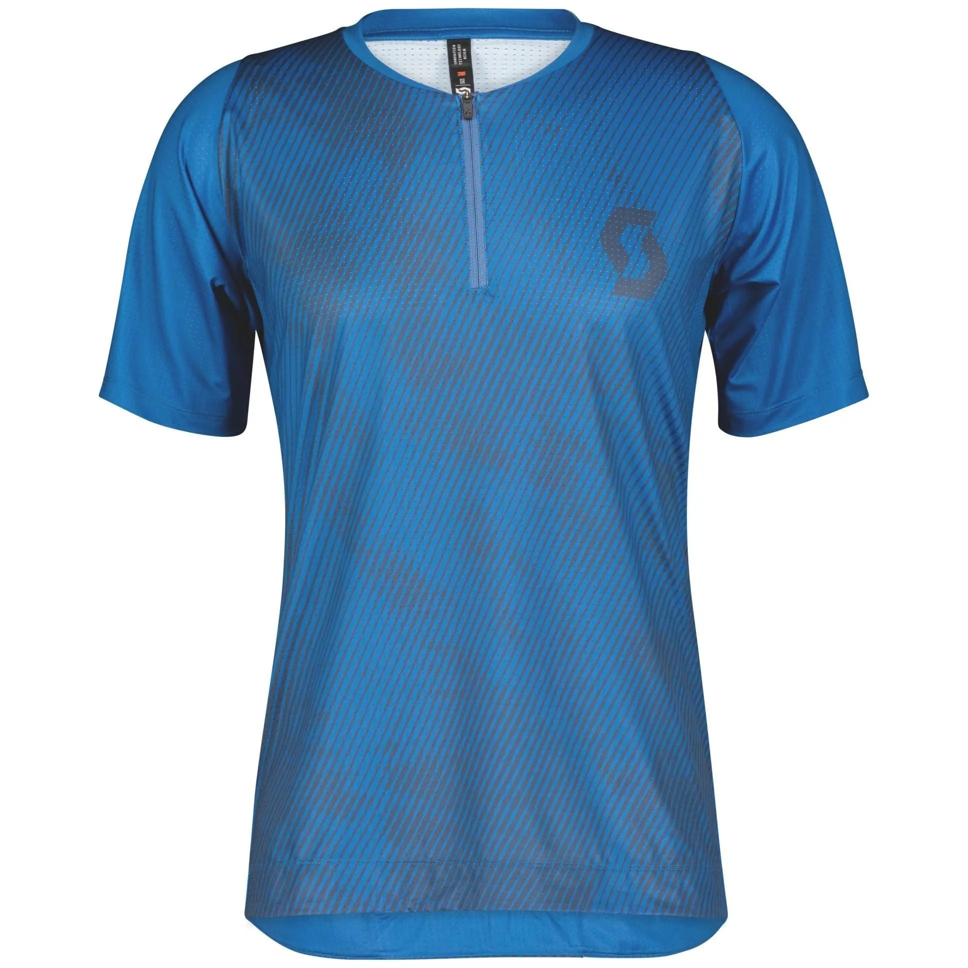 Outdoor Scott Scott Trail Vertic Zip Short Sleeve Mens Cycling Jersey - Blue