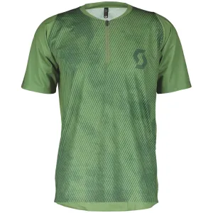 Outdoor Scott Scott Trail Vertic Zip Short Sleeve Mens Cycling Jersey - Green