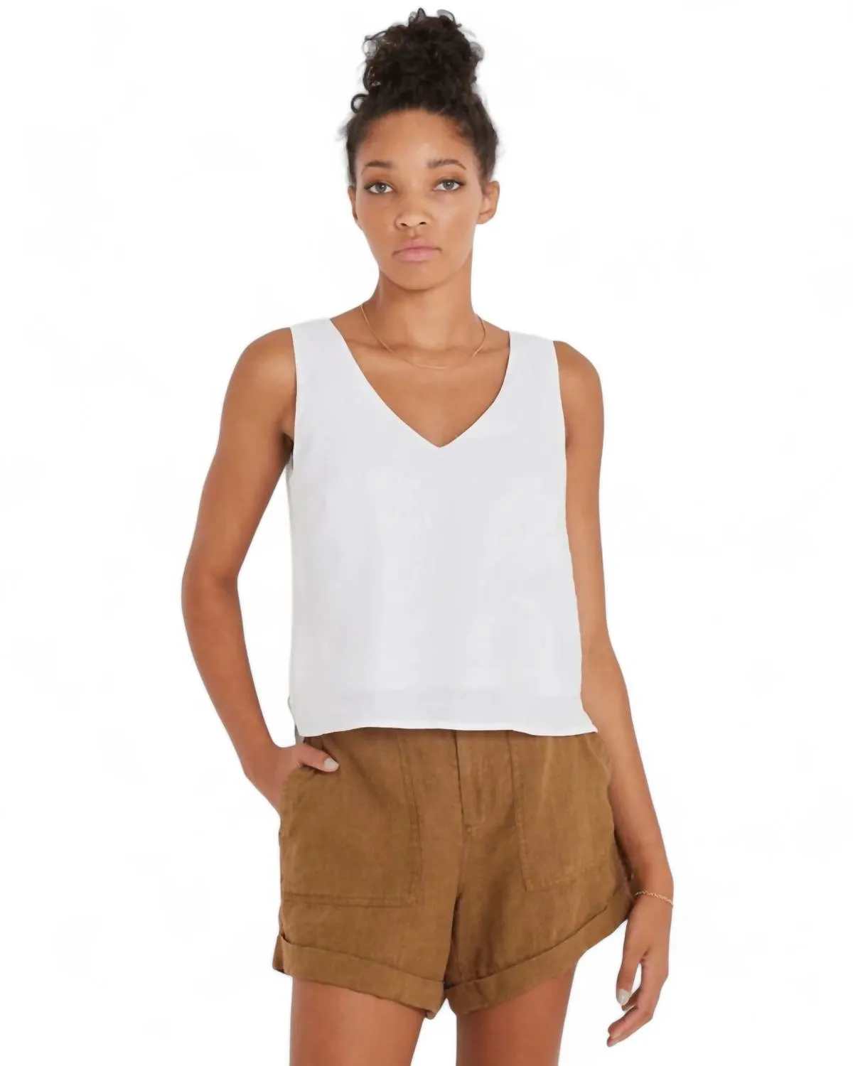 Palmer Linen Short In Espresso