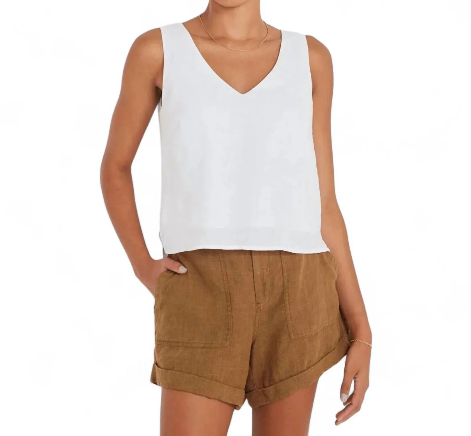 Palmer Linen Short In Espresso