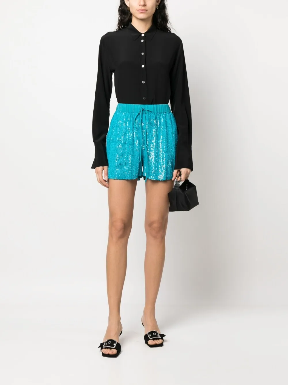 Parosh Women's Shorts Clear blue