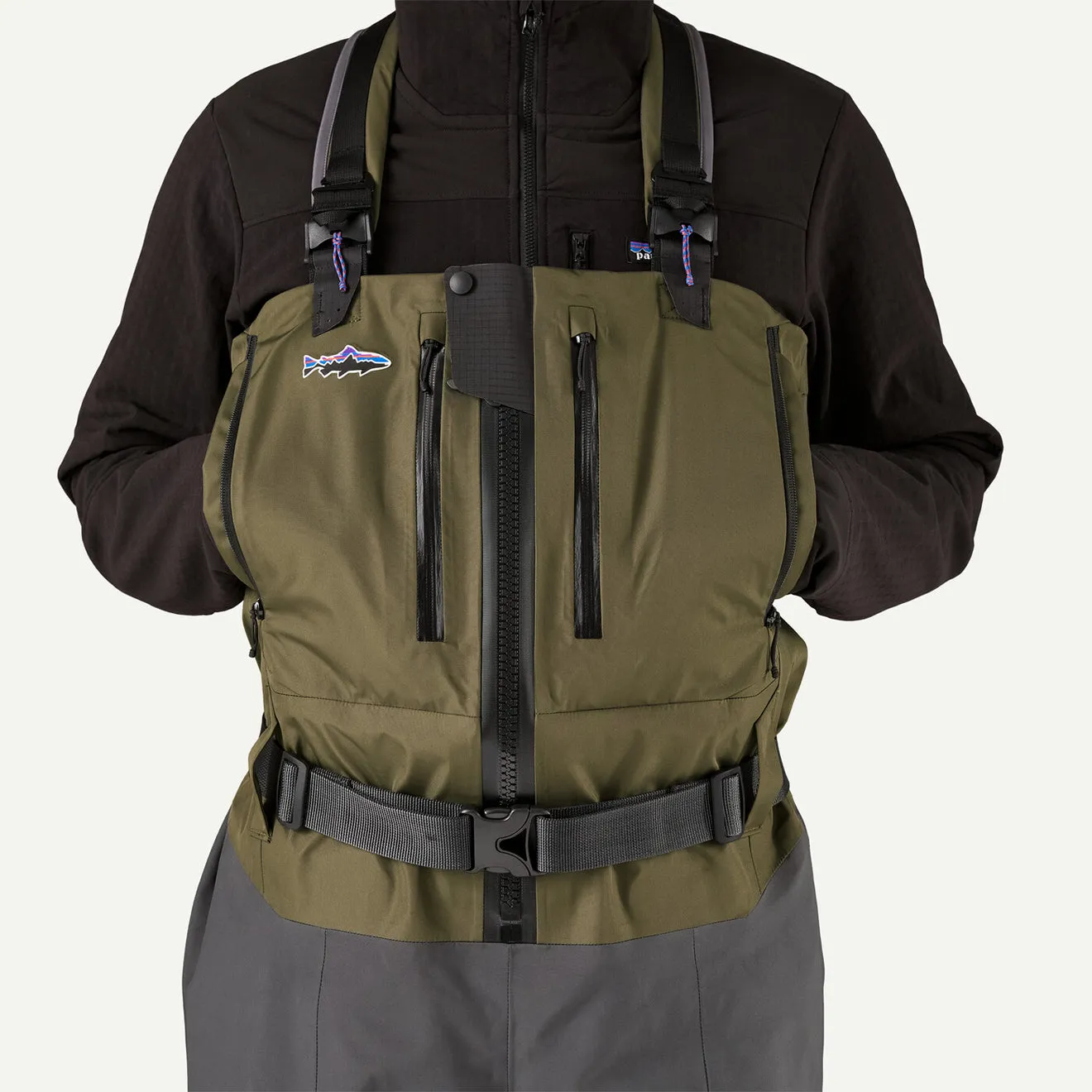 Patagonia Swiftcurrent Expedition Zip Front Waders Basin Green Patagonia Outdoor