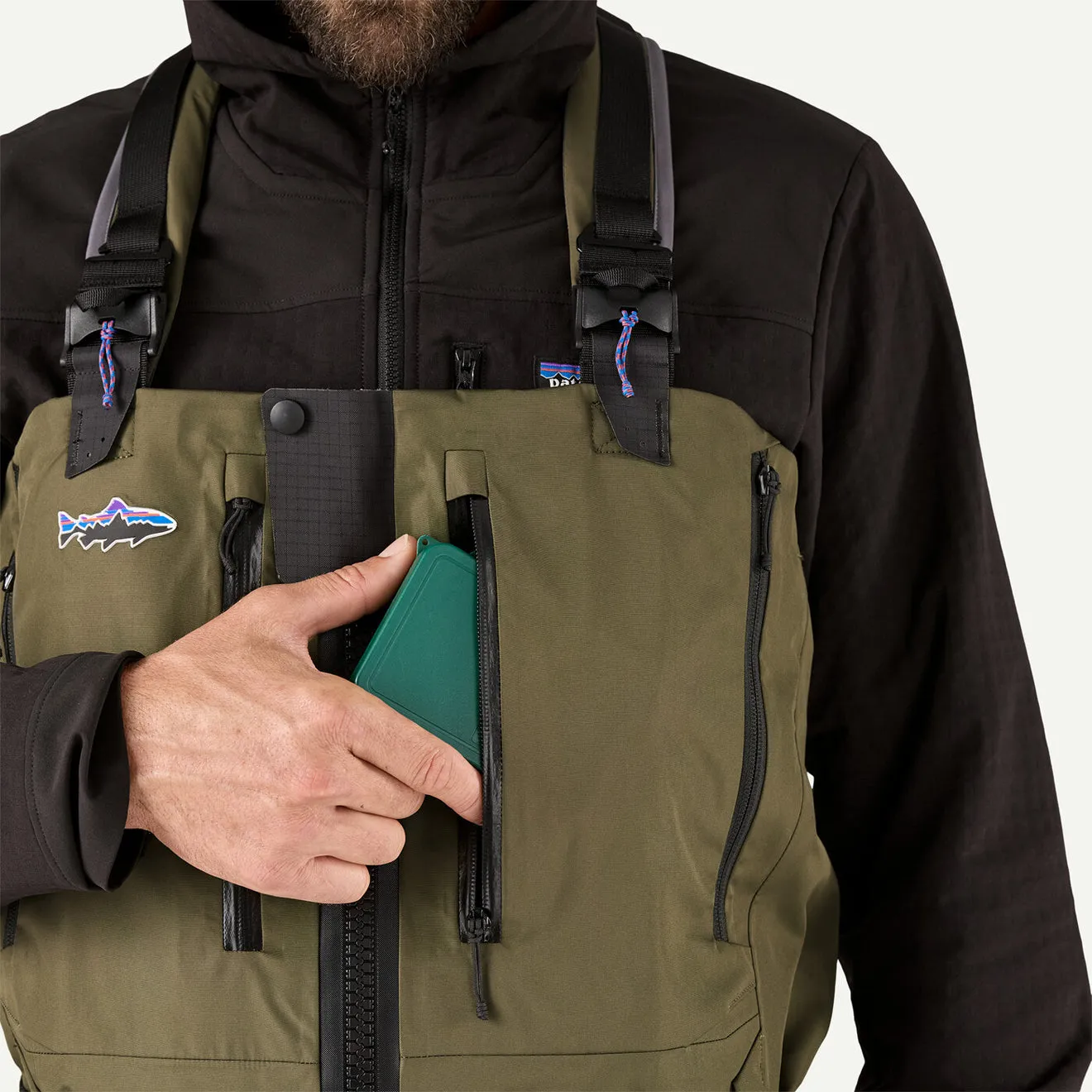 Patagonia Swiftcurrent Expedition Zip Front Waders Basin Green Patagonia Outdoor