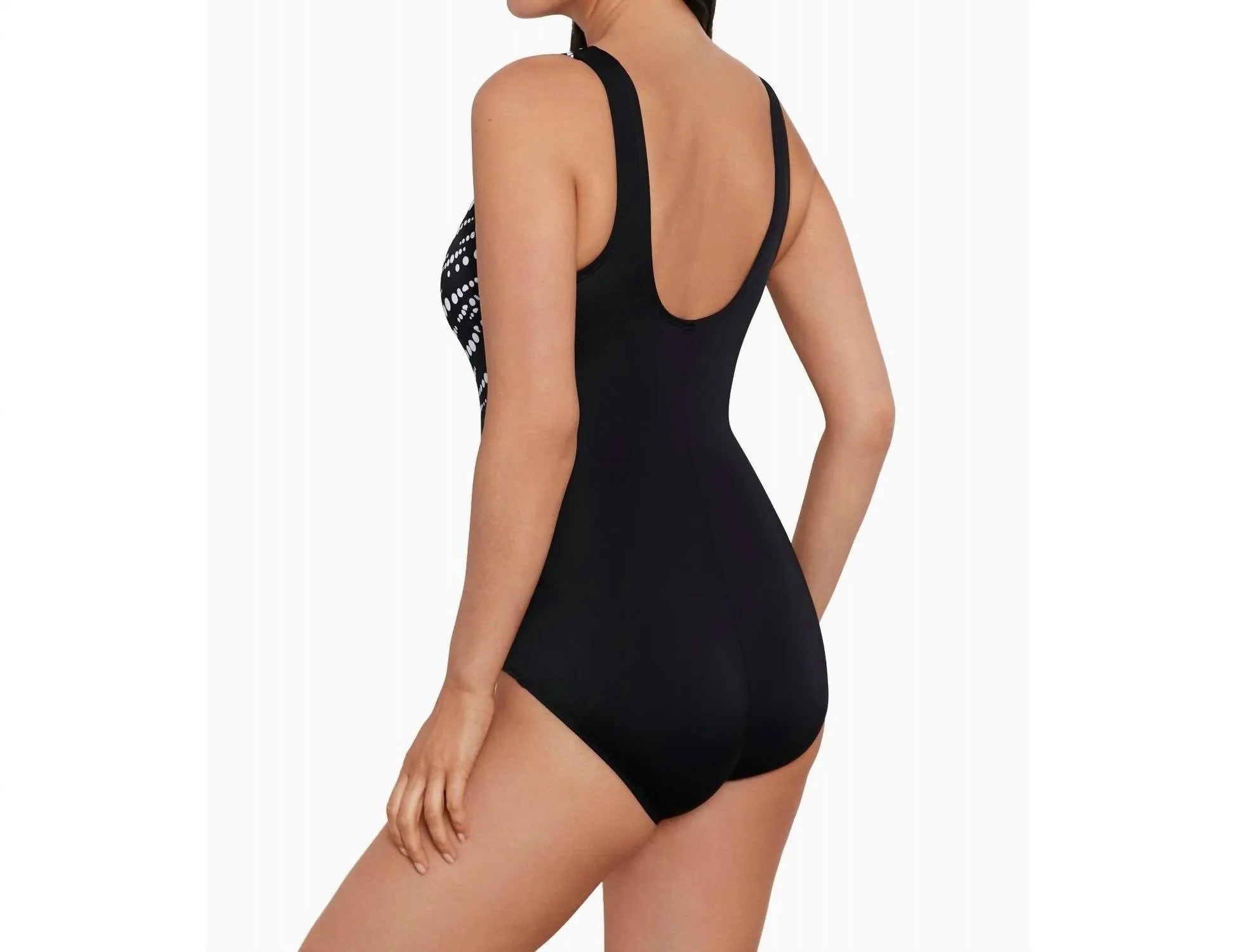 Perfect Bubbles High Neck Tank One Piece In Black/white
