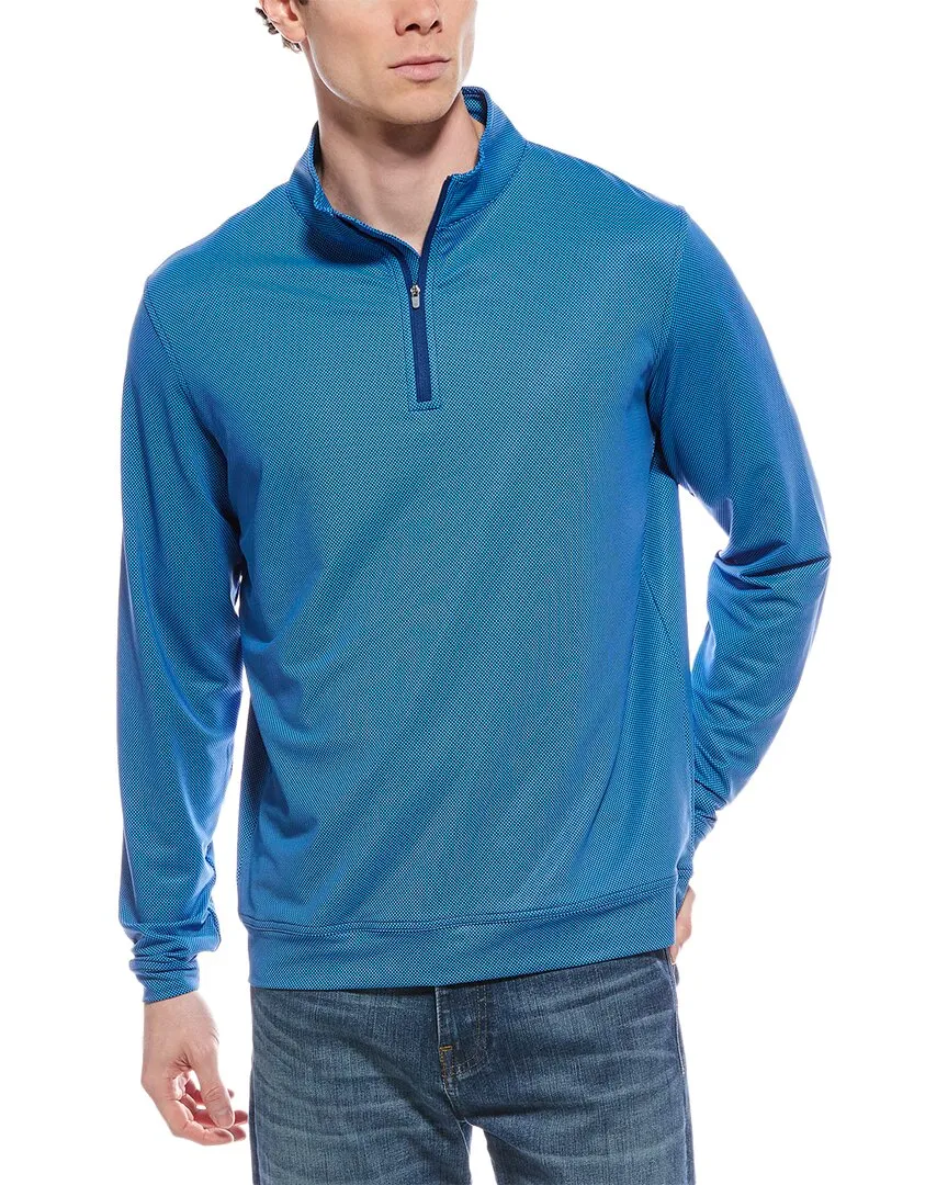 Peter Millar Perth Birdseye Performance 1/4-Zip Pullover