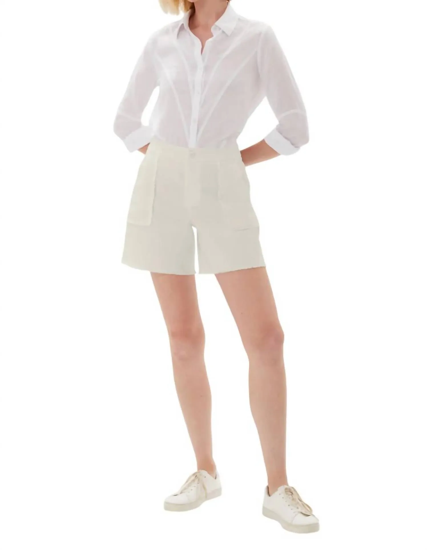 Phillips Shorts With Fray In Natural